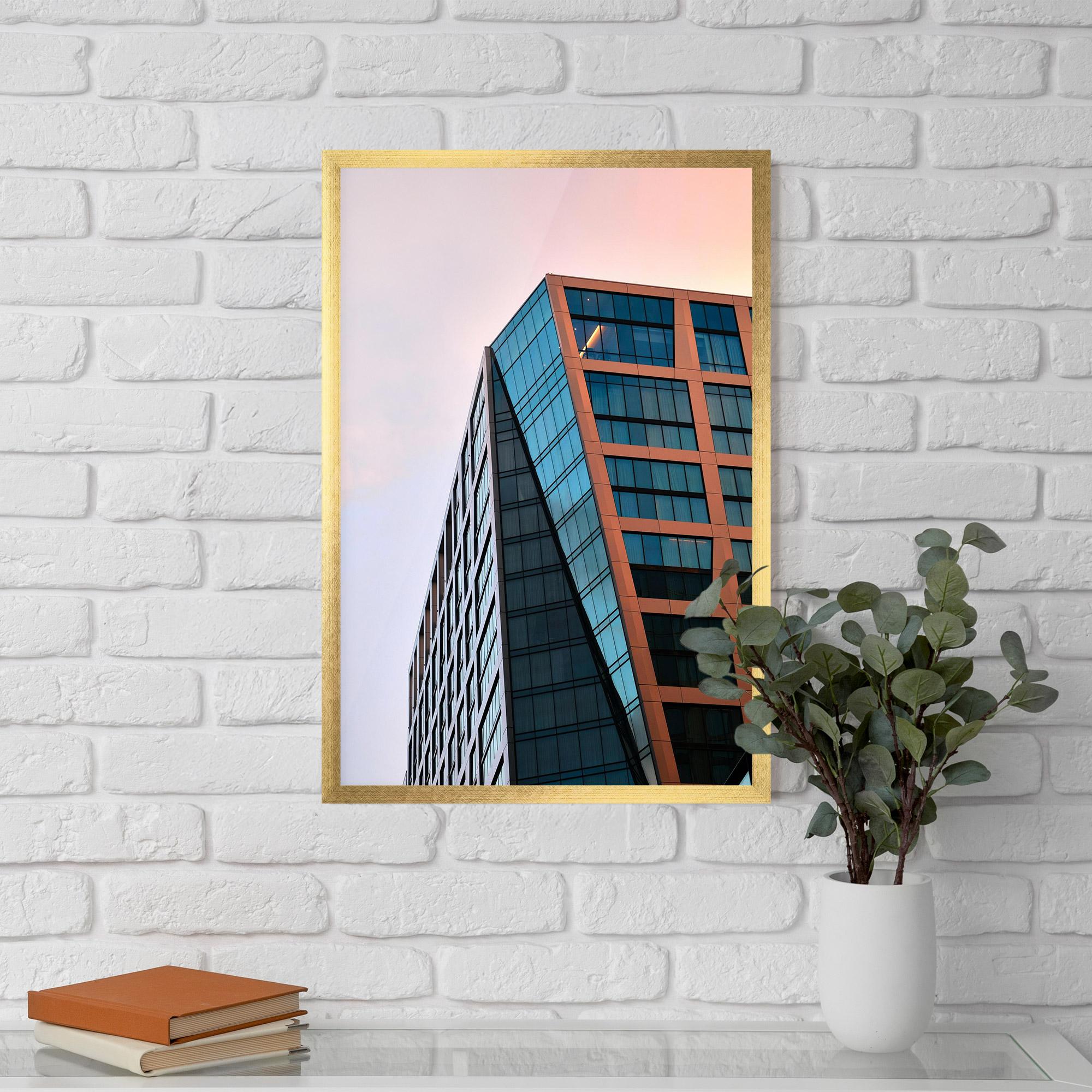 Poster Înrămat Blue Glass Building mockup 5