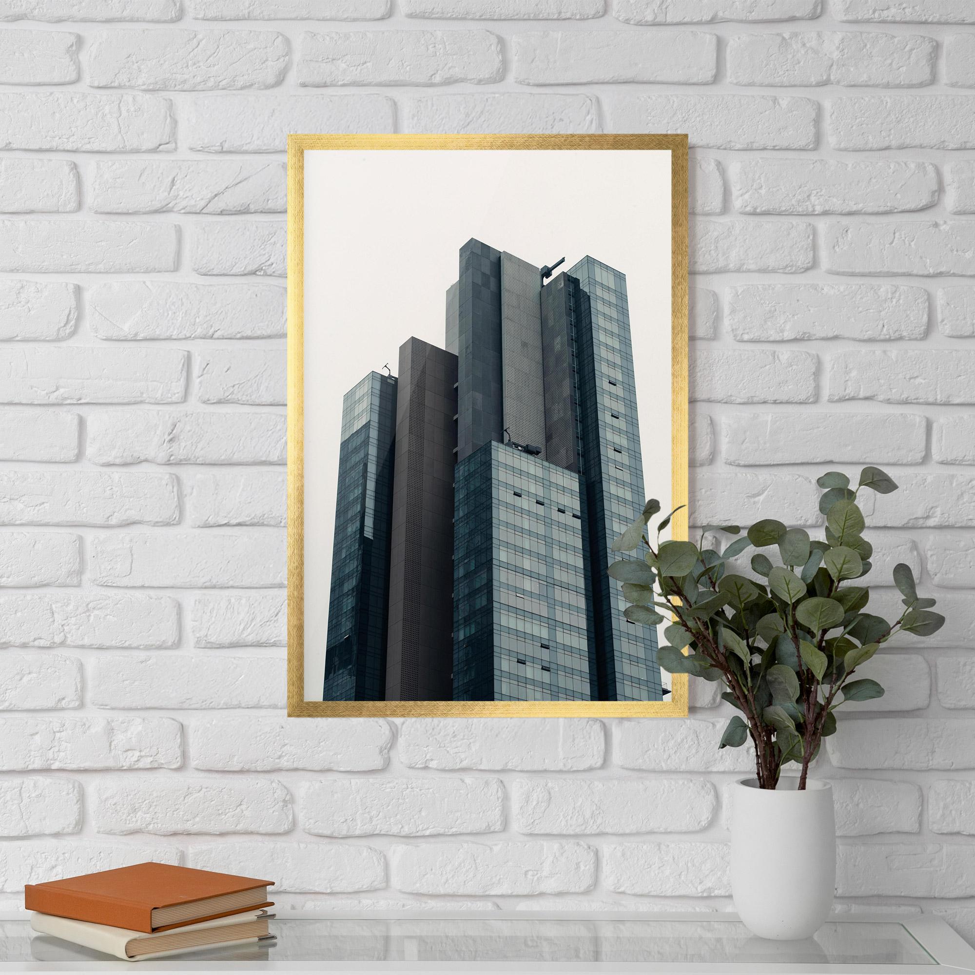 Poster Înrămat Blue High Building mockup 5