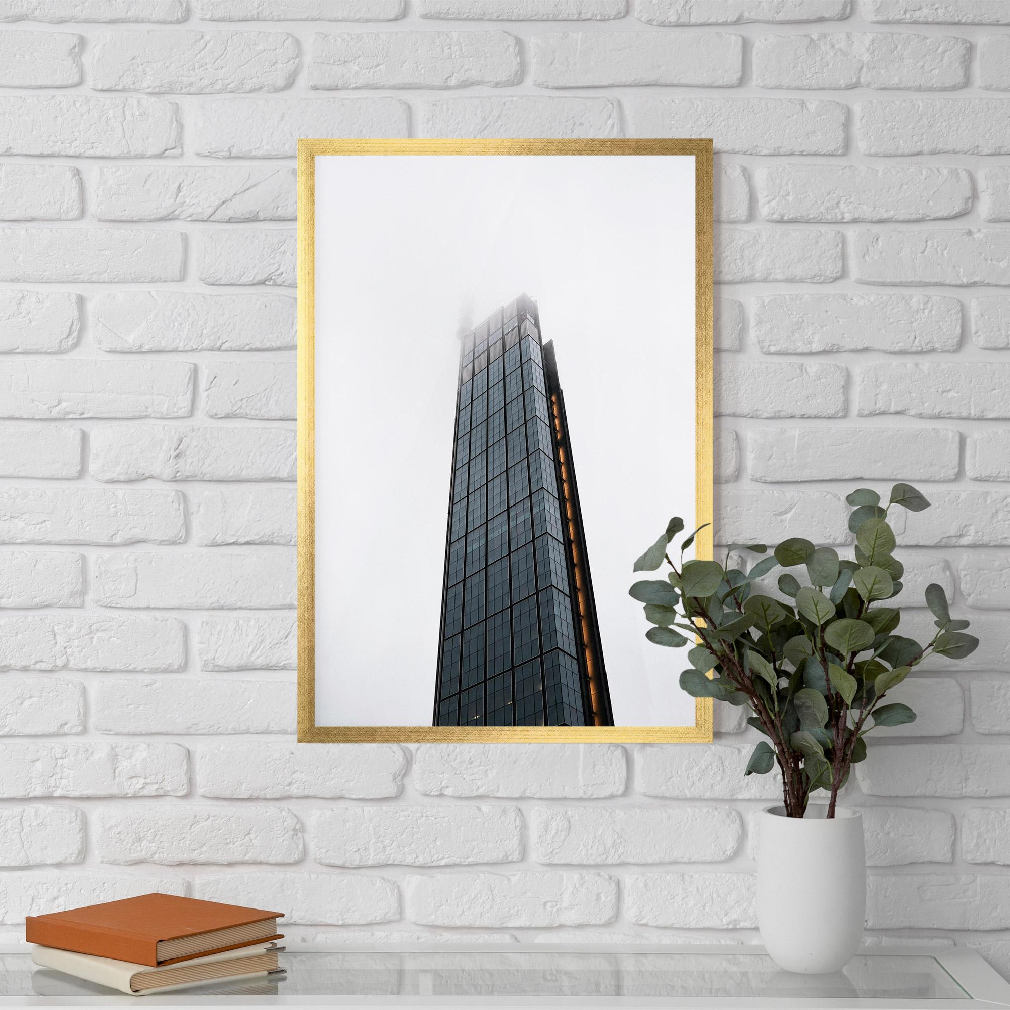 Poster Înrămat Foggy High Building mockup 5