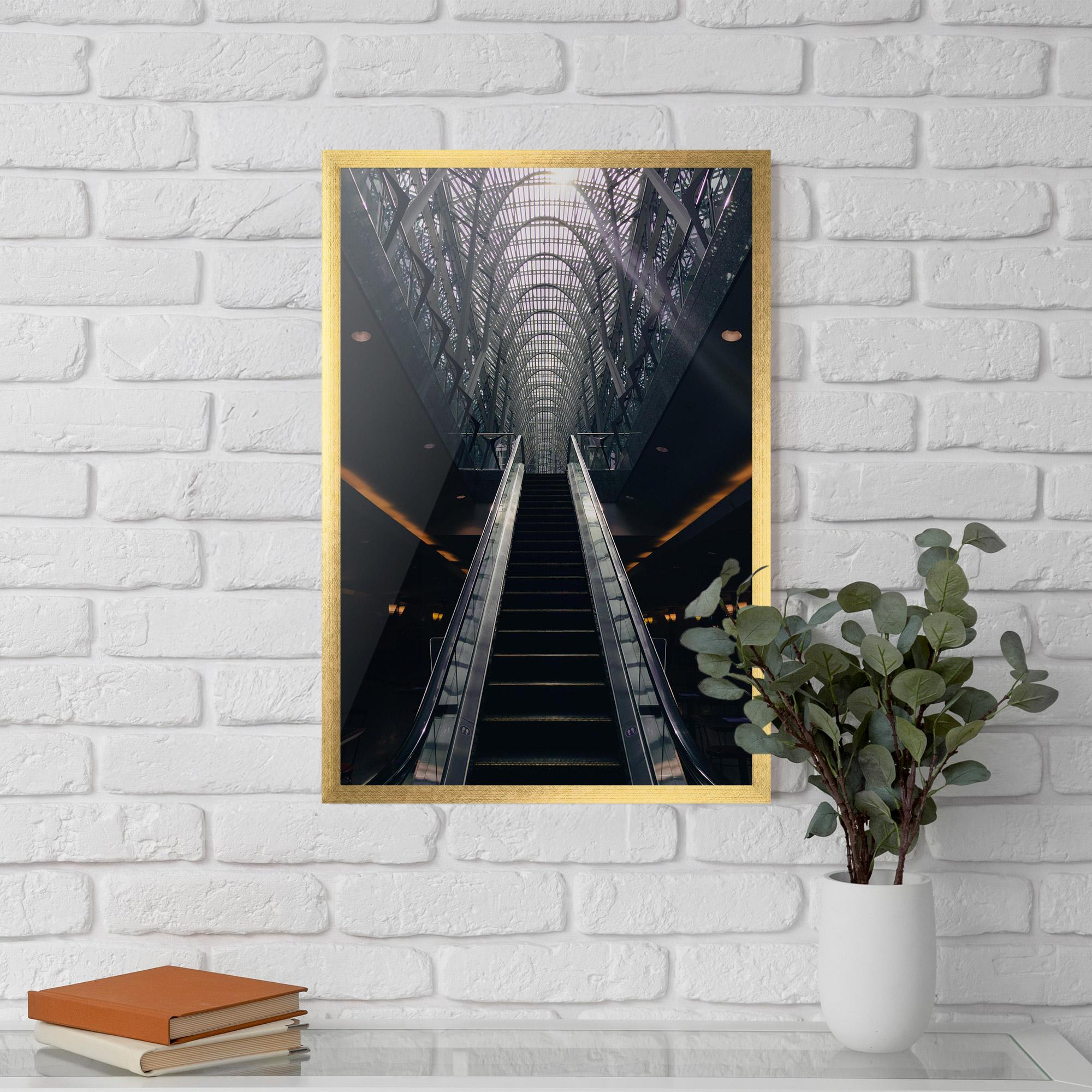 Poster Înrămat Grey Stairs Building mockup 5