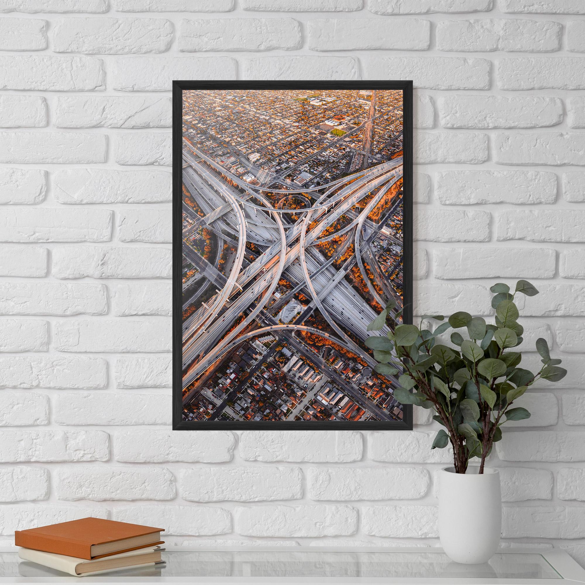 Poster Înrămat Big Road City mockup 5