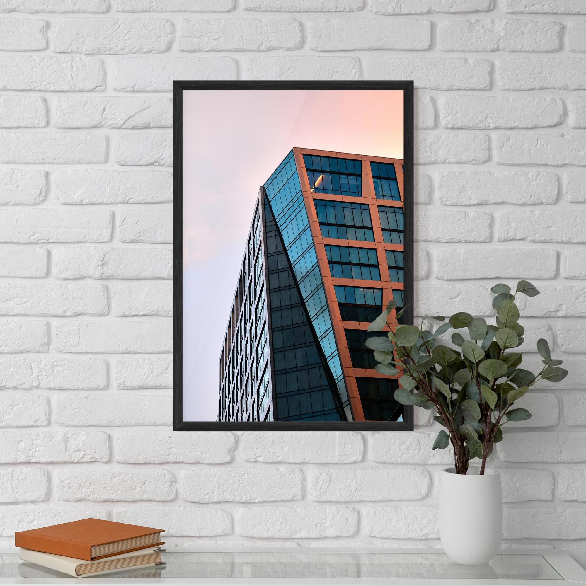 Poster Înrămat Blue Glass Building mockup 5