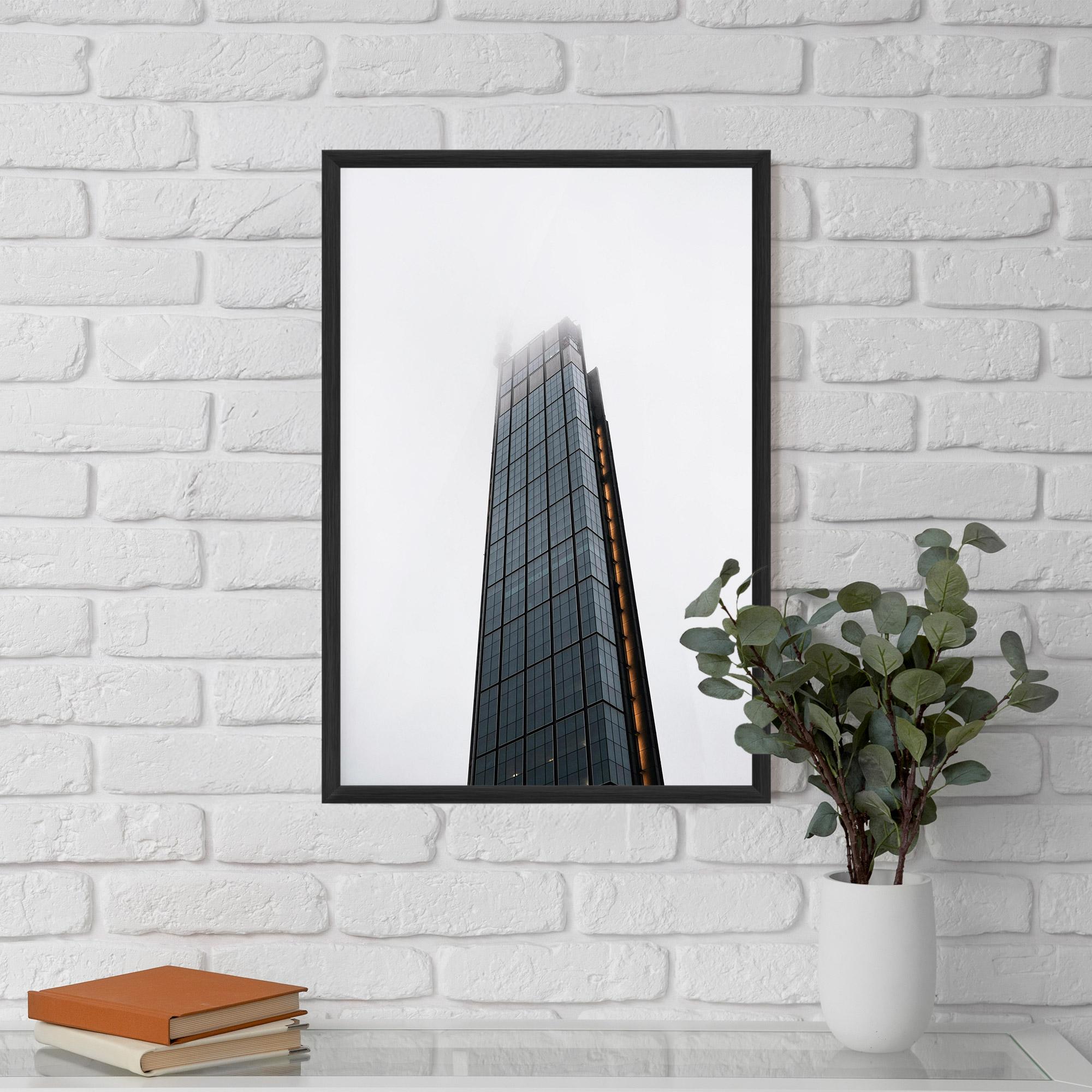 Poster Înrămat Foggy High Building mockup 5
