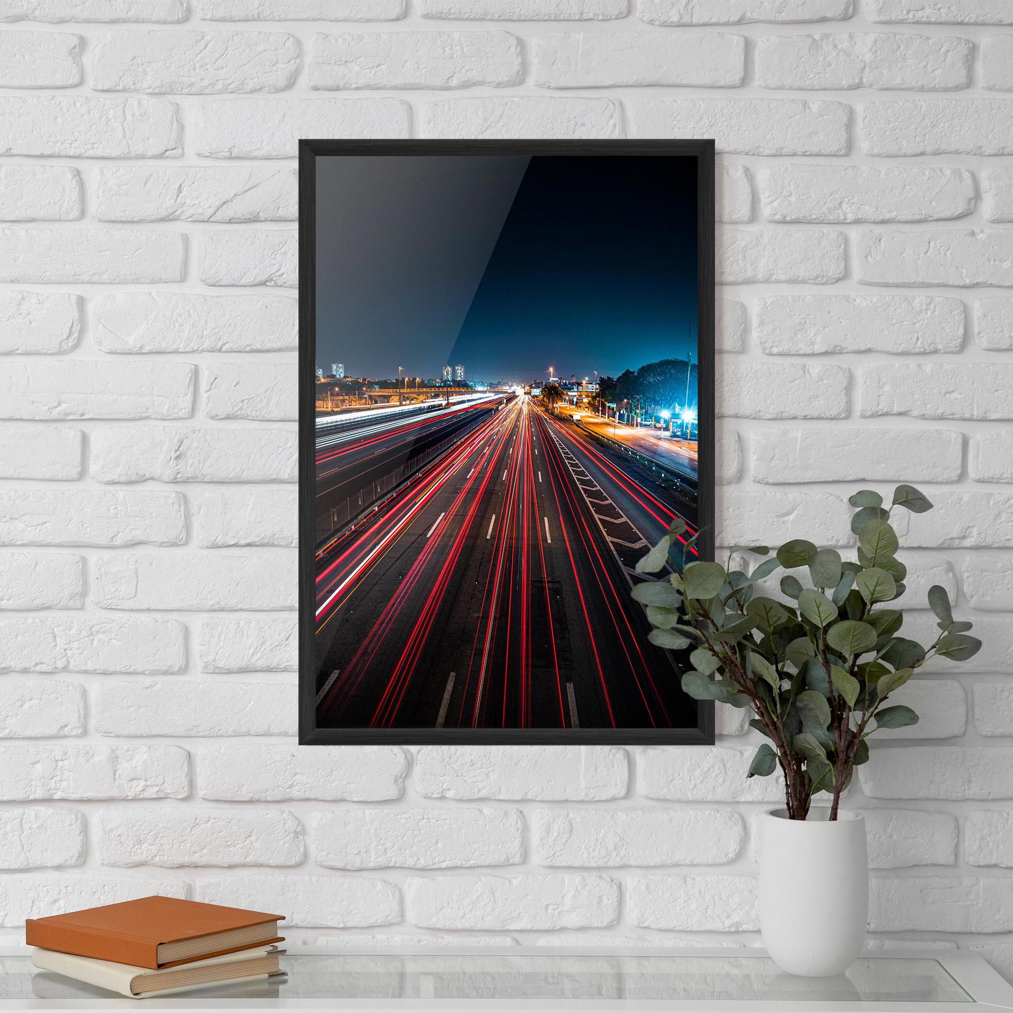 Poster Înrămat Red Car Lightgs mockup 5