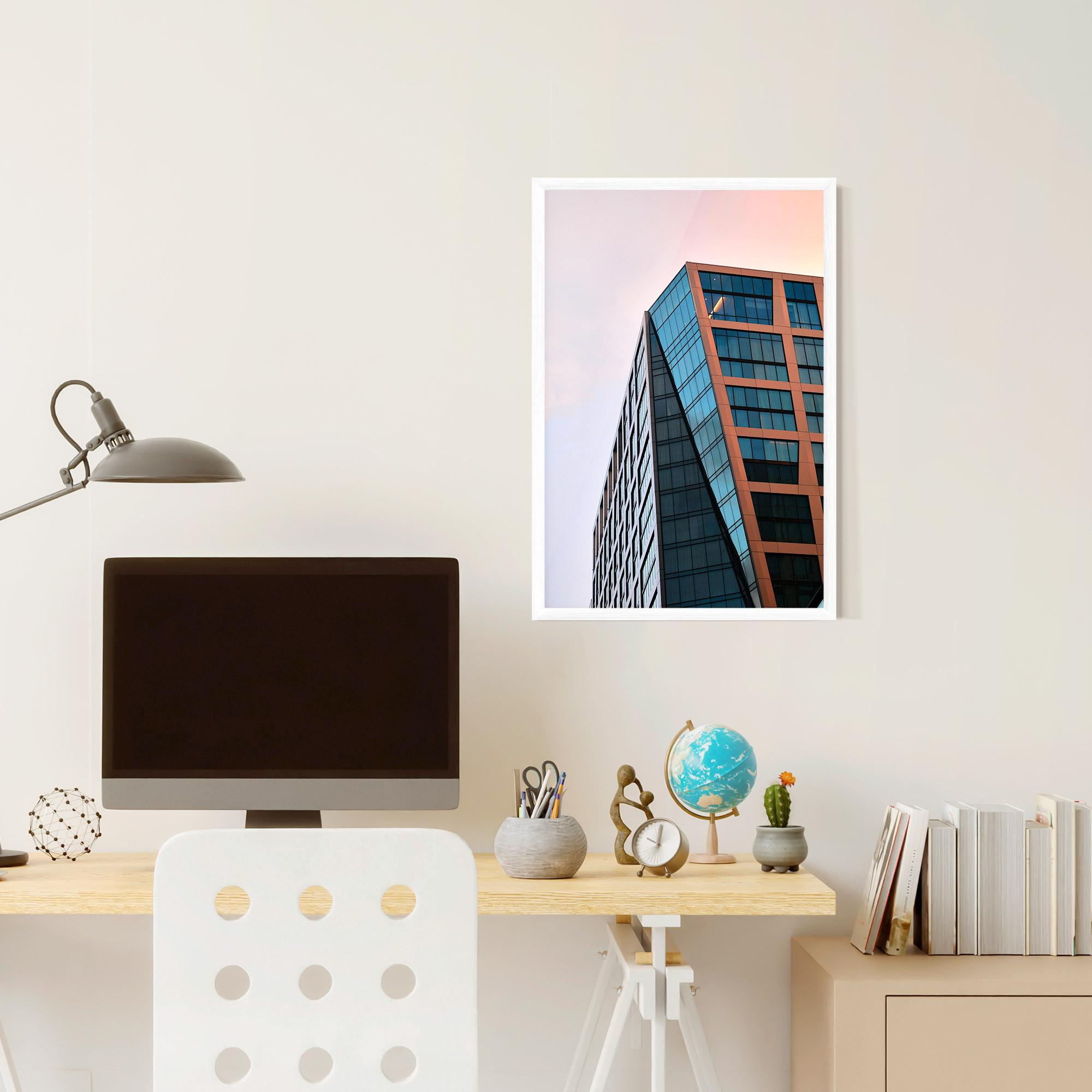 Poster Înrămat Blue Glass Building mockup 6