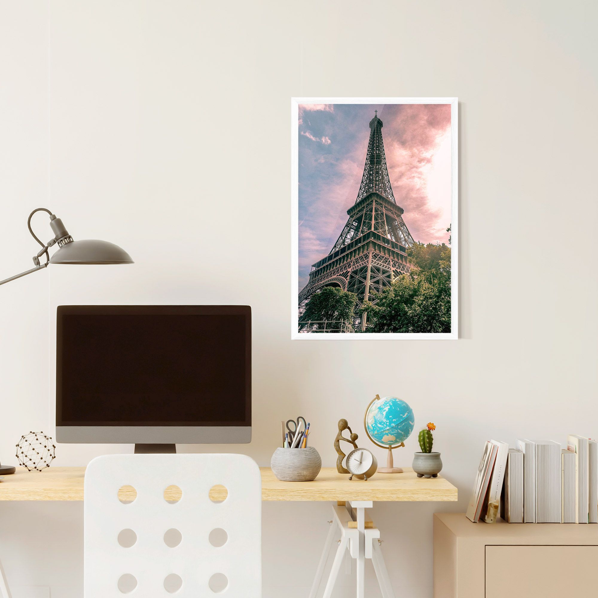Eiffel Under Pink Sky mockup 6
