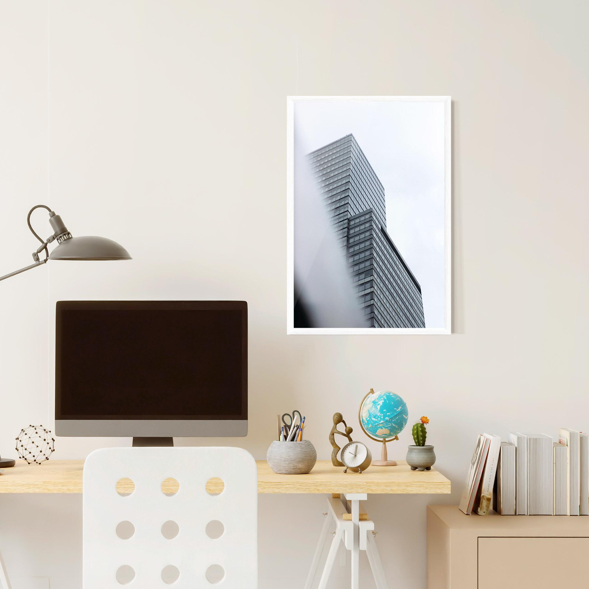 Poster Înrămat Grey White Building mockup 6