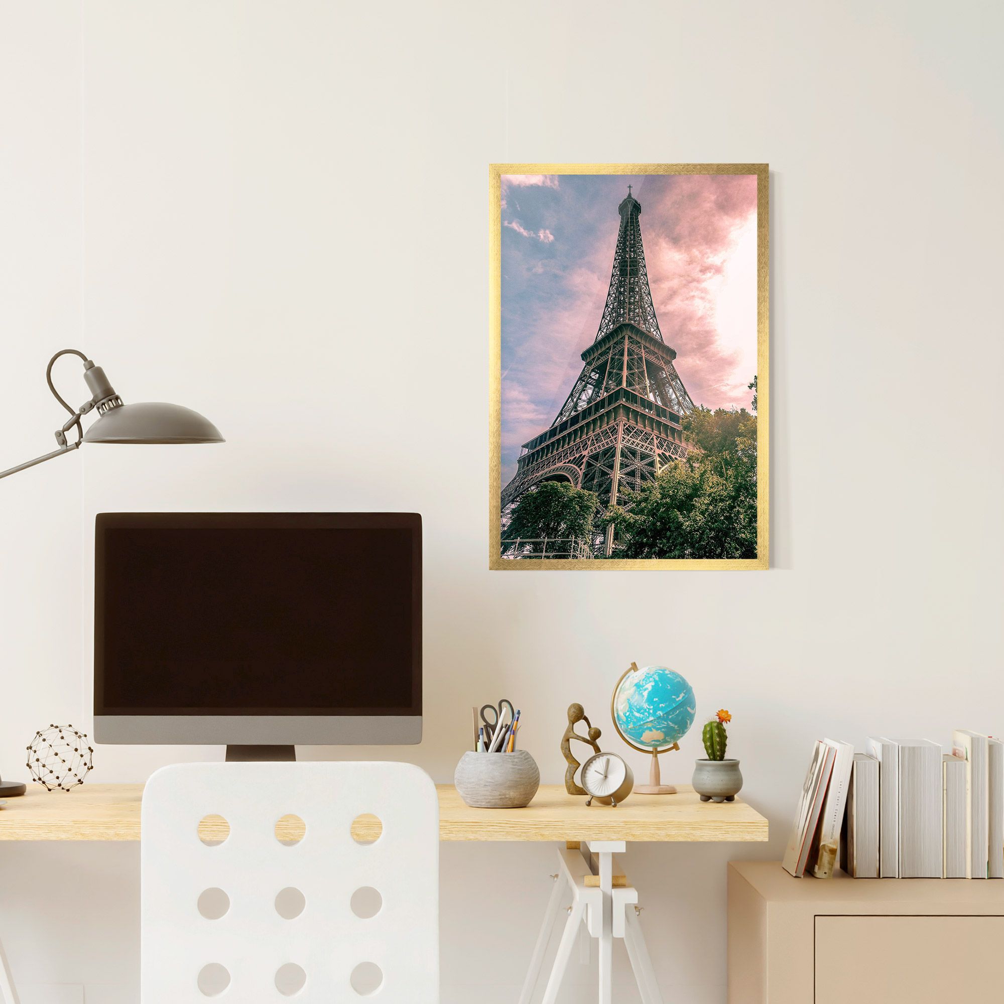 Eiffel Under Pink Sky mockup 6