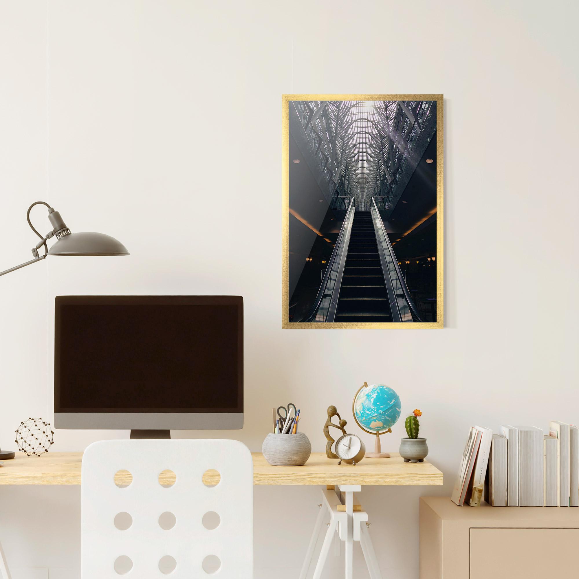 Poster Înrămat Grey Stairs Building mockup 6