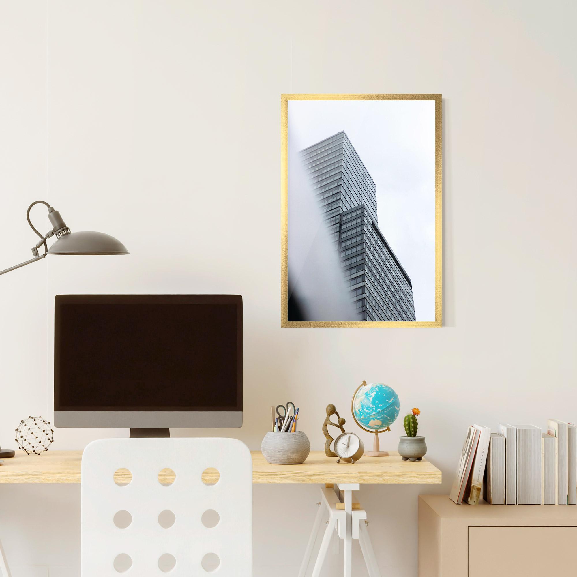 Poster Înrămat Grey White Building mockup 6