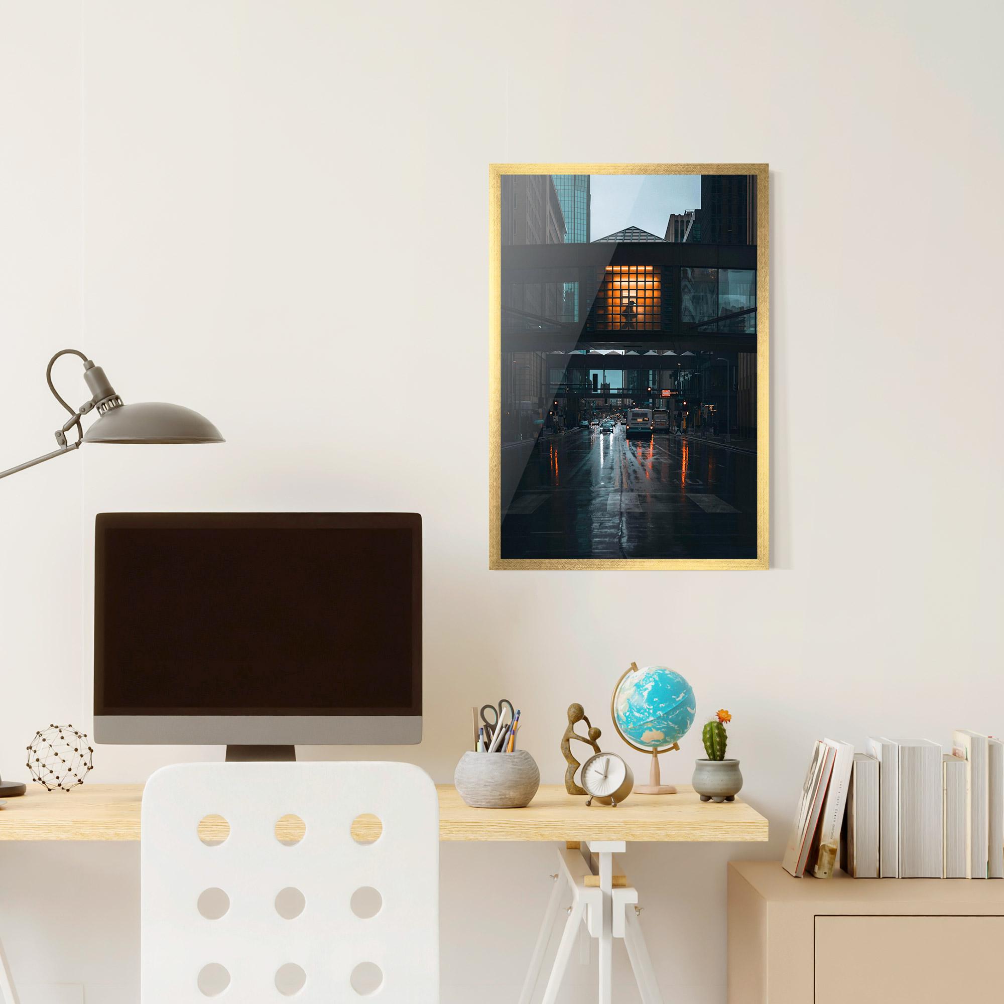 Poster Înrămat Worm Light Building mockup 6