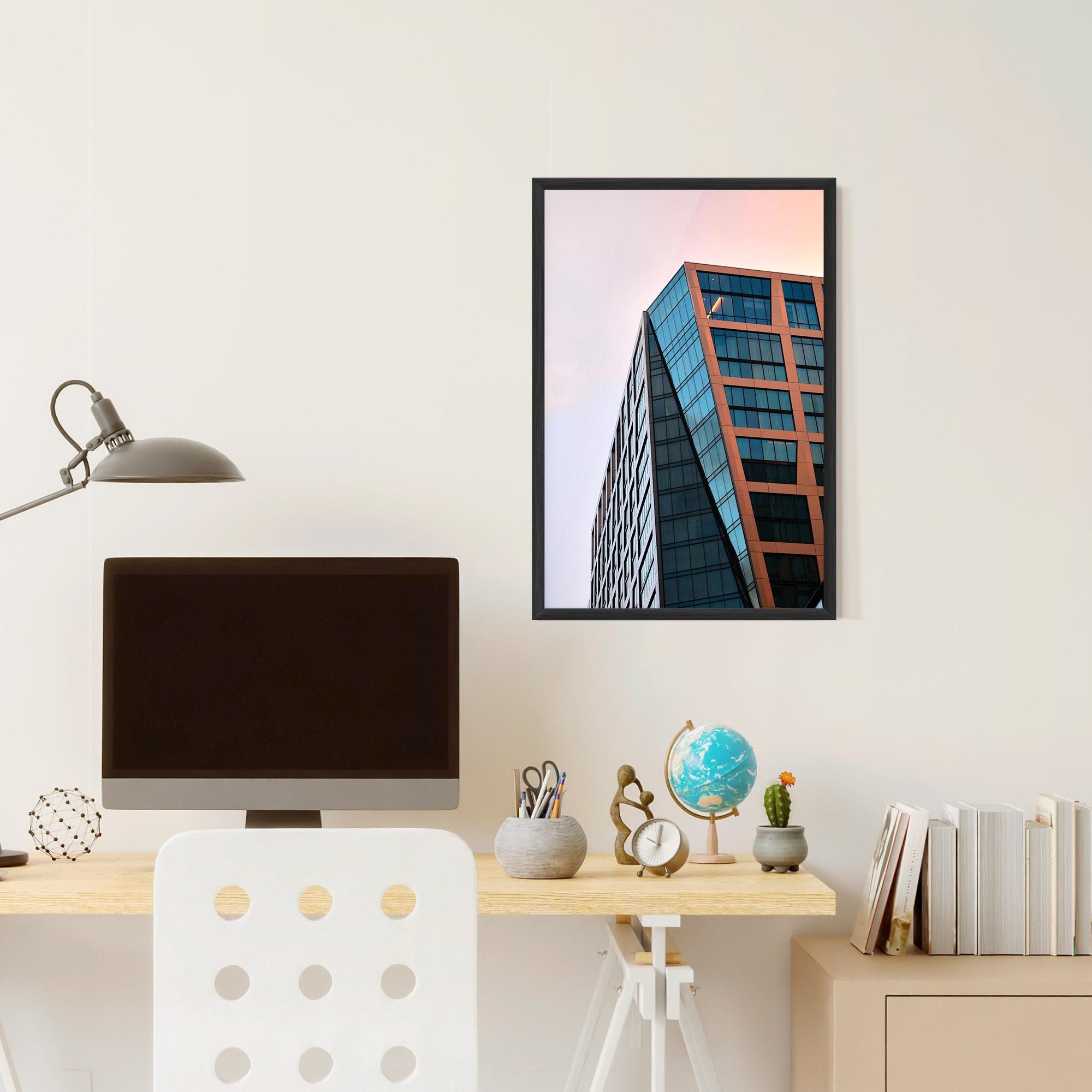 Poster Înrămat Blue Glass Building mockup 6