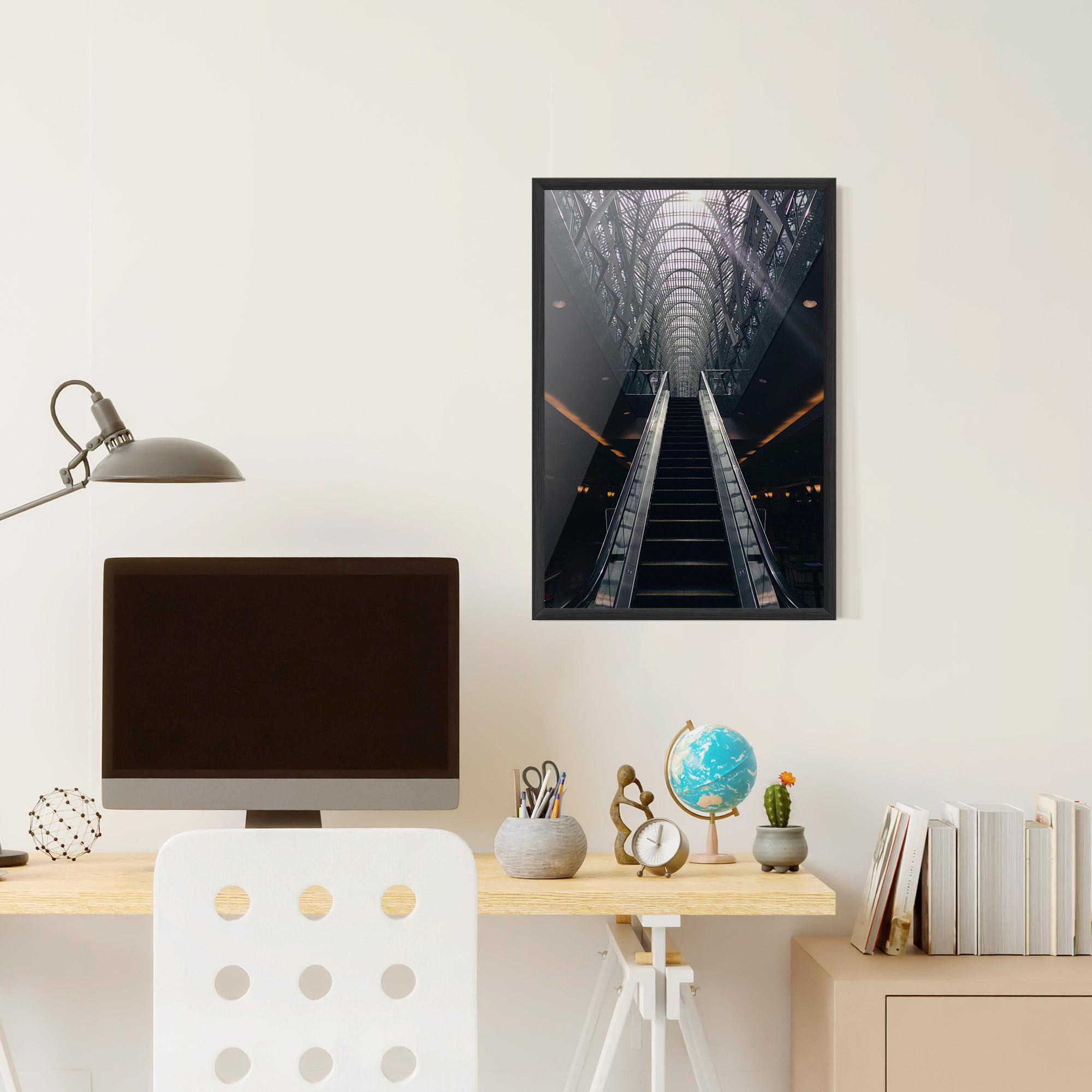 Poster Înrămat Grey Stairs Building mockup 6