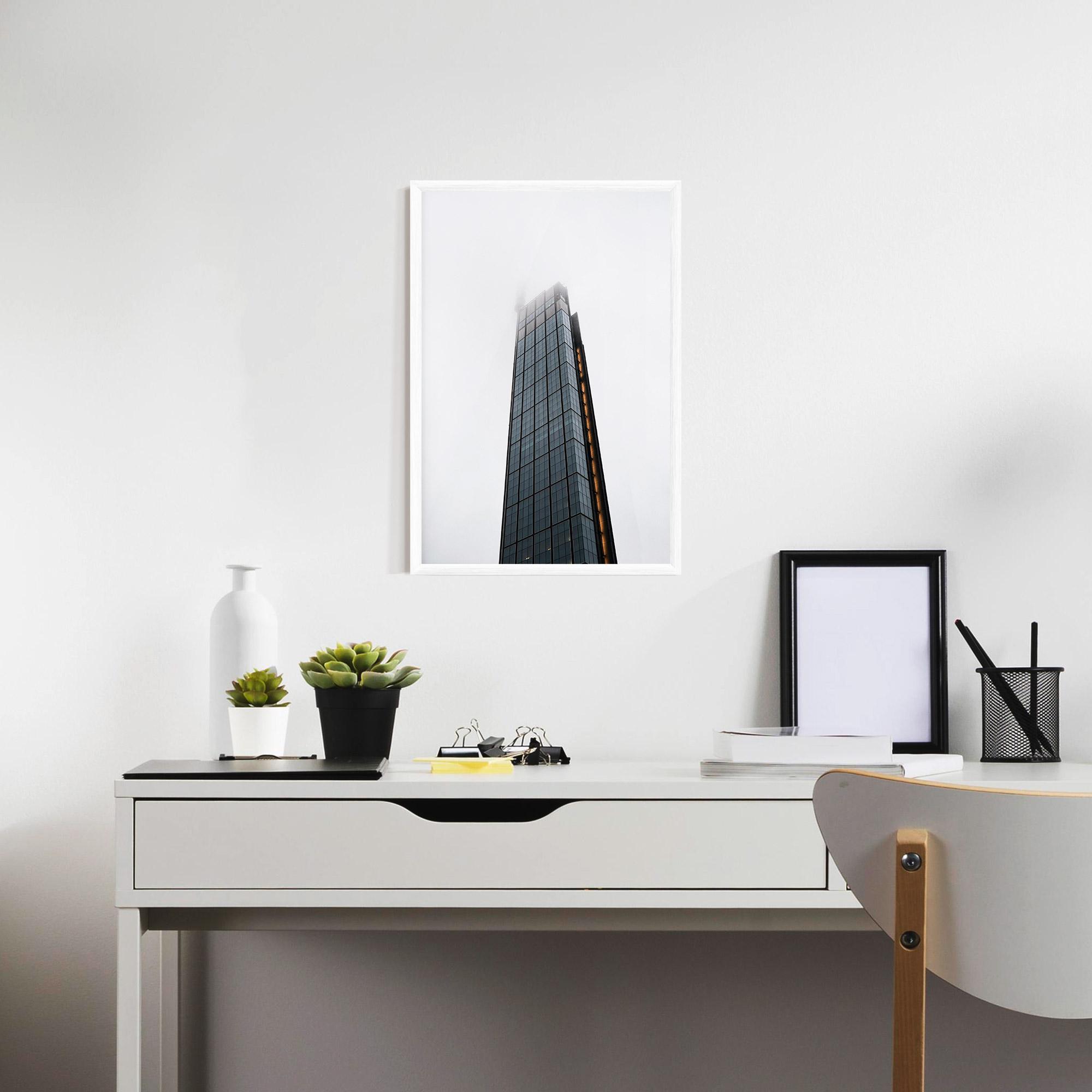 Poster Înrămat Foggy High Building mockup 7