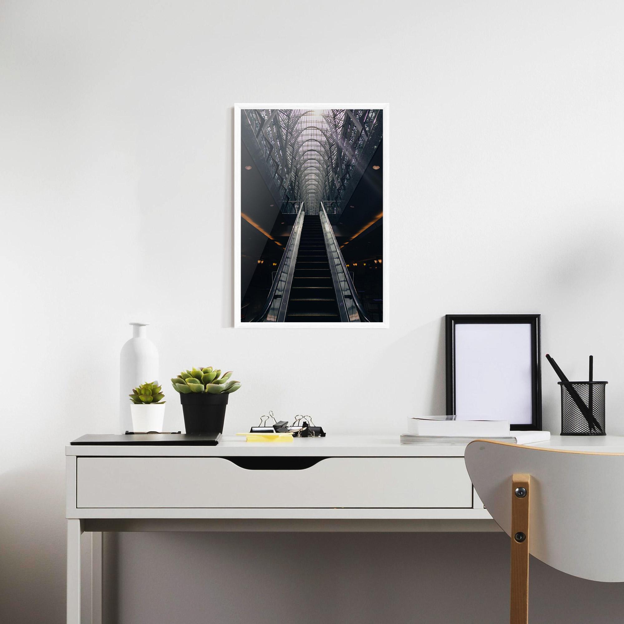Poster Înrămat Grey Stairs Building mockup 7