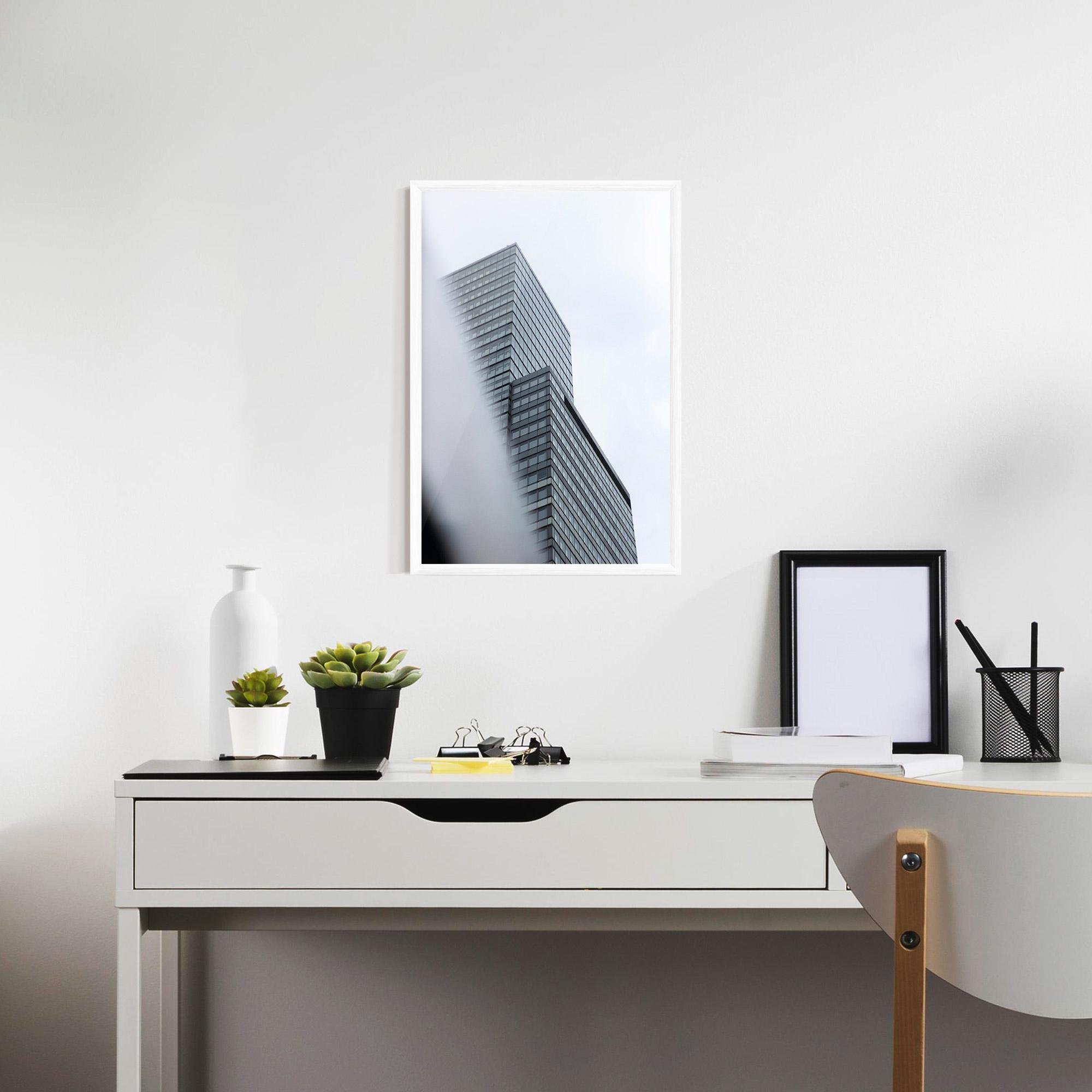 Poster Înrămat Grey White Building mockup 7