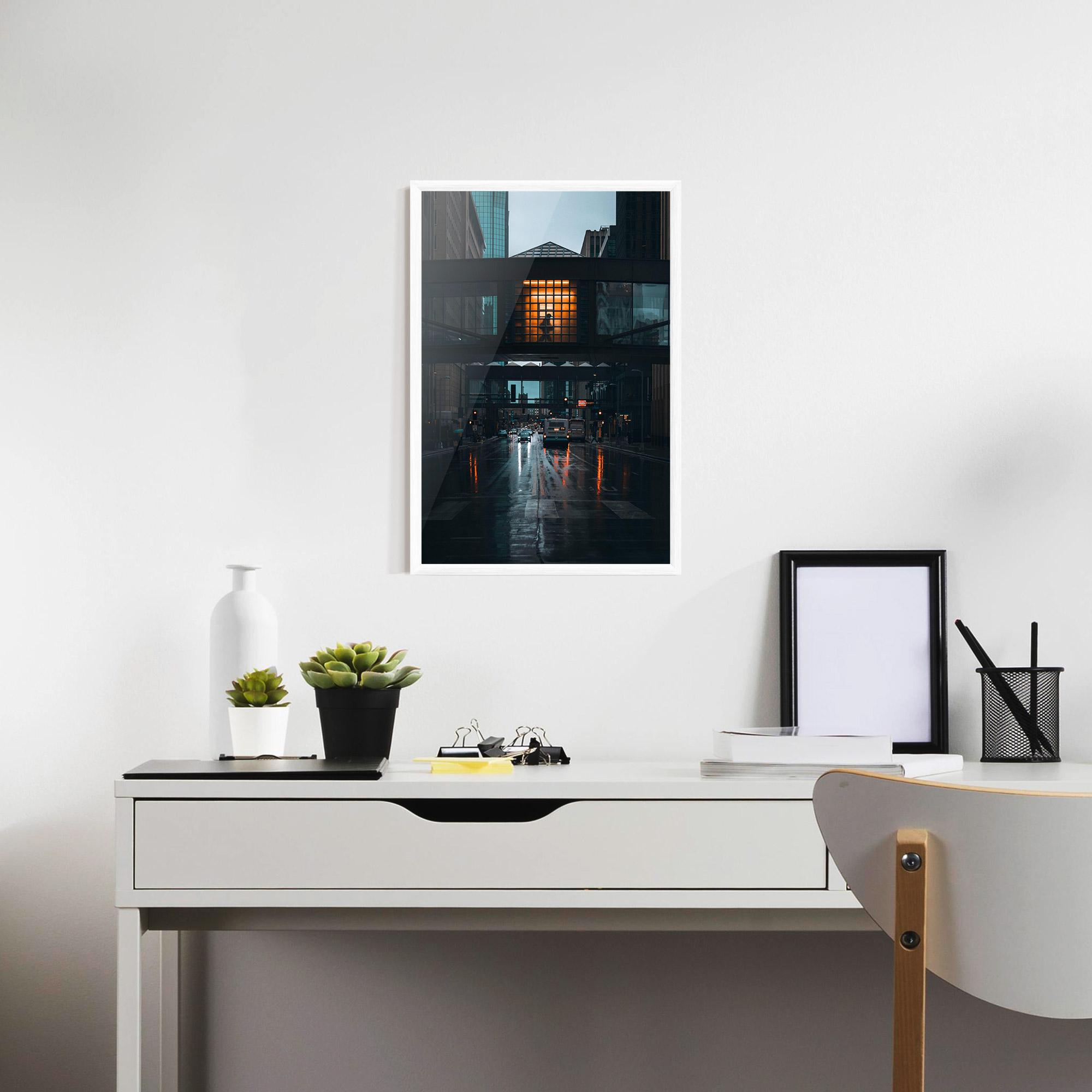 Poster Înrămat Worm Light Building mockup 7