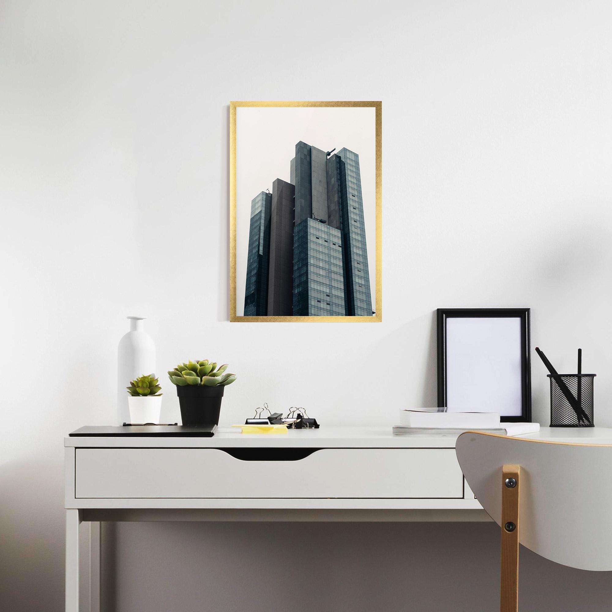 Poster Înrămat Blue High Building mockup 7