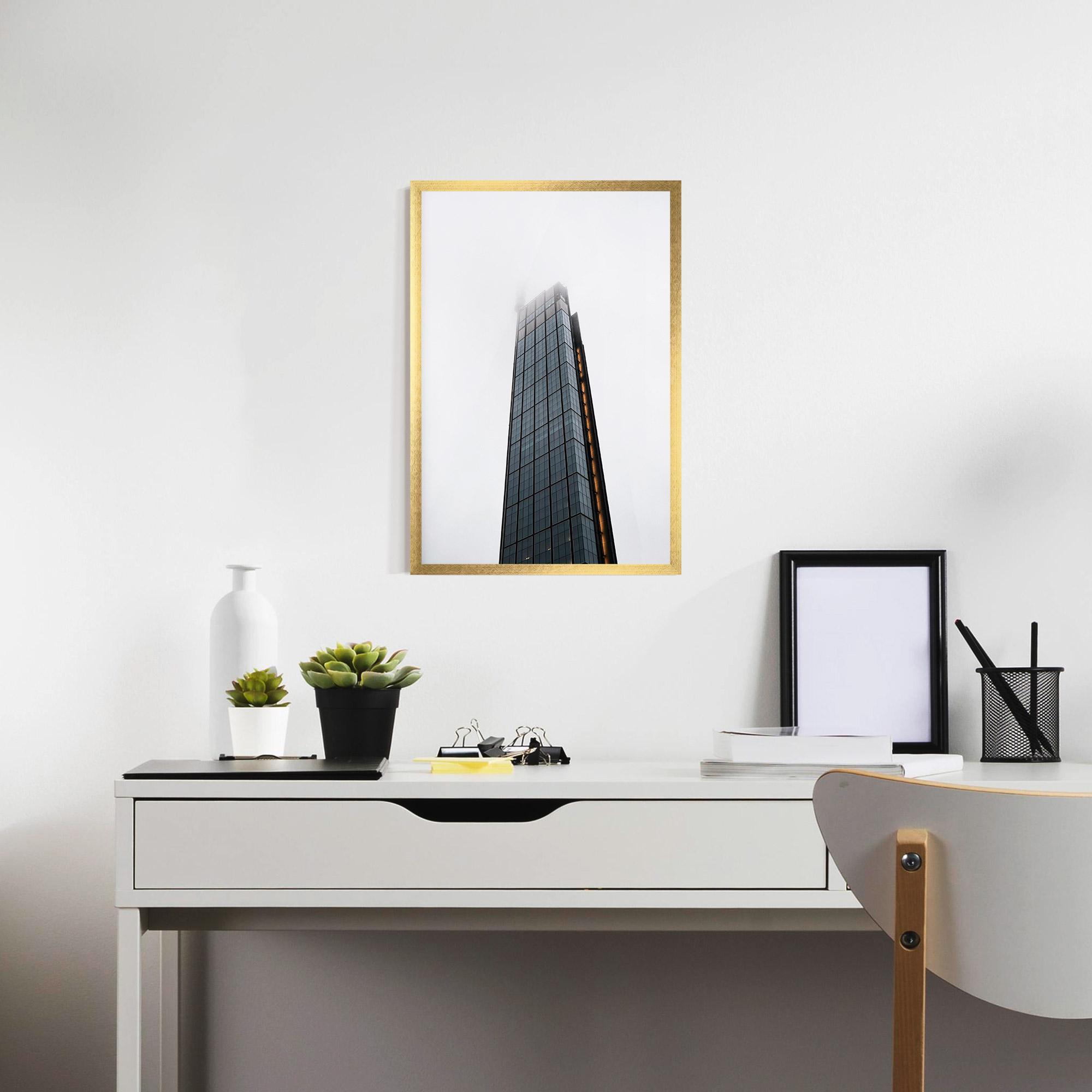 Poster Înrămat Foggy High Building mockup 7