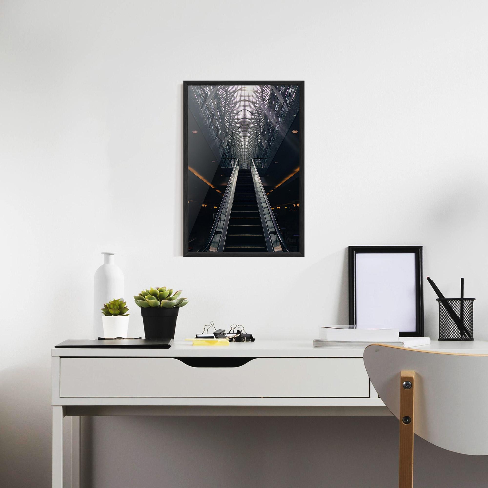 Poster Înrămat Grey Stairs Building mockup 7