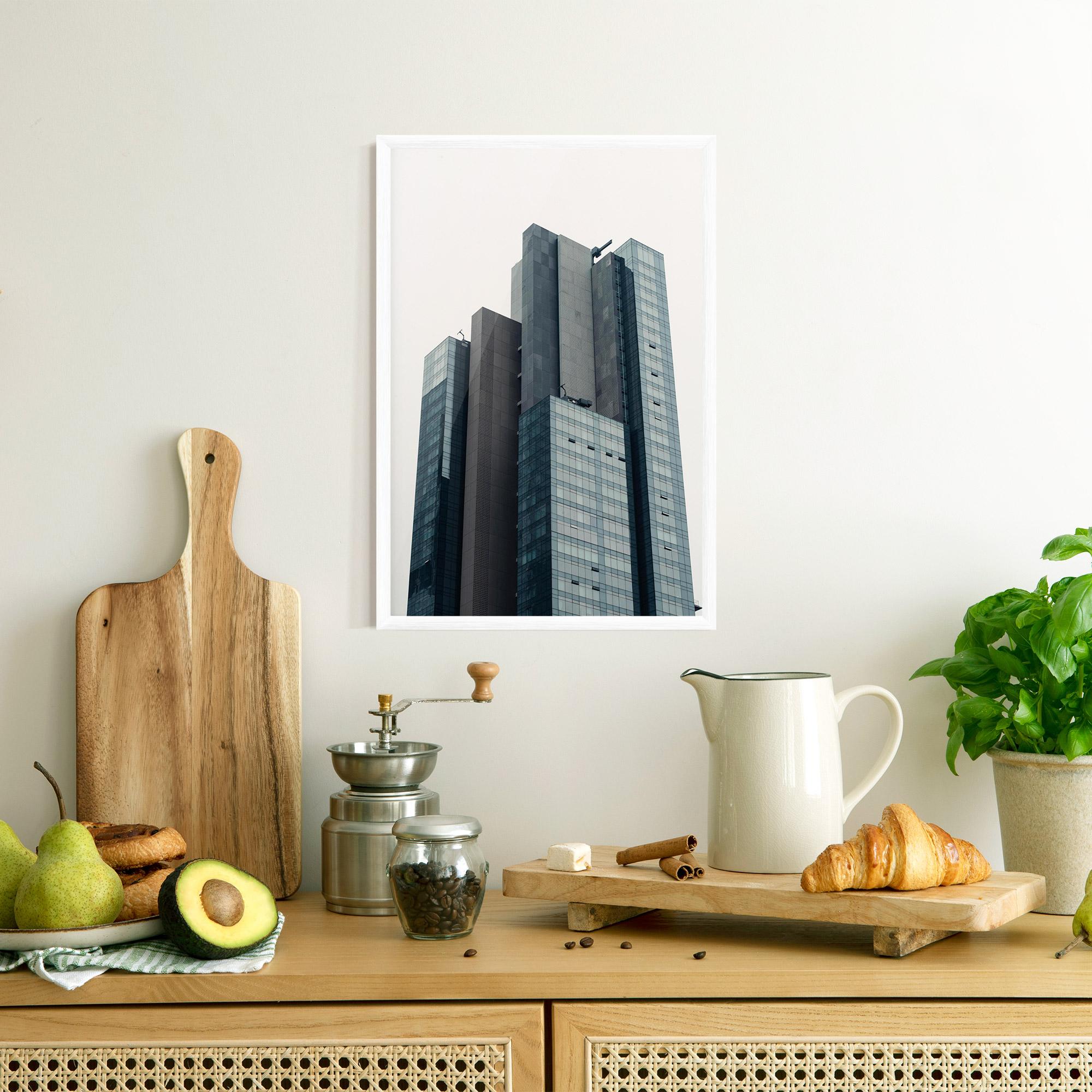 Poster Înrămat Blue High Building mockup 8