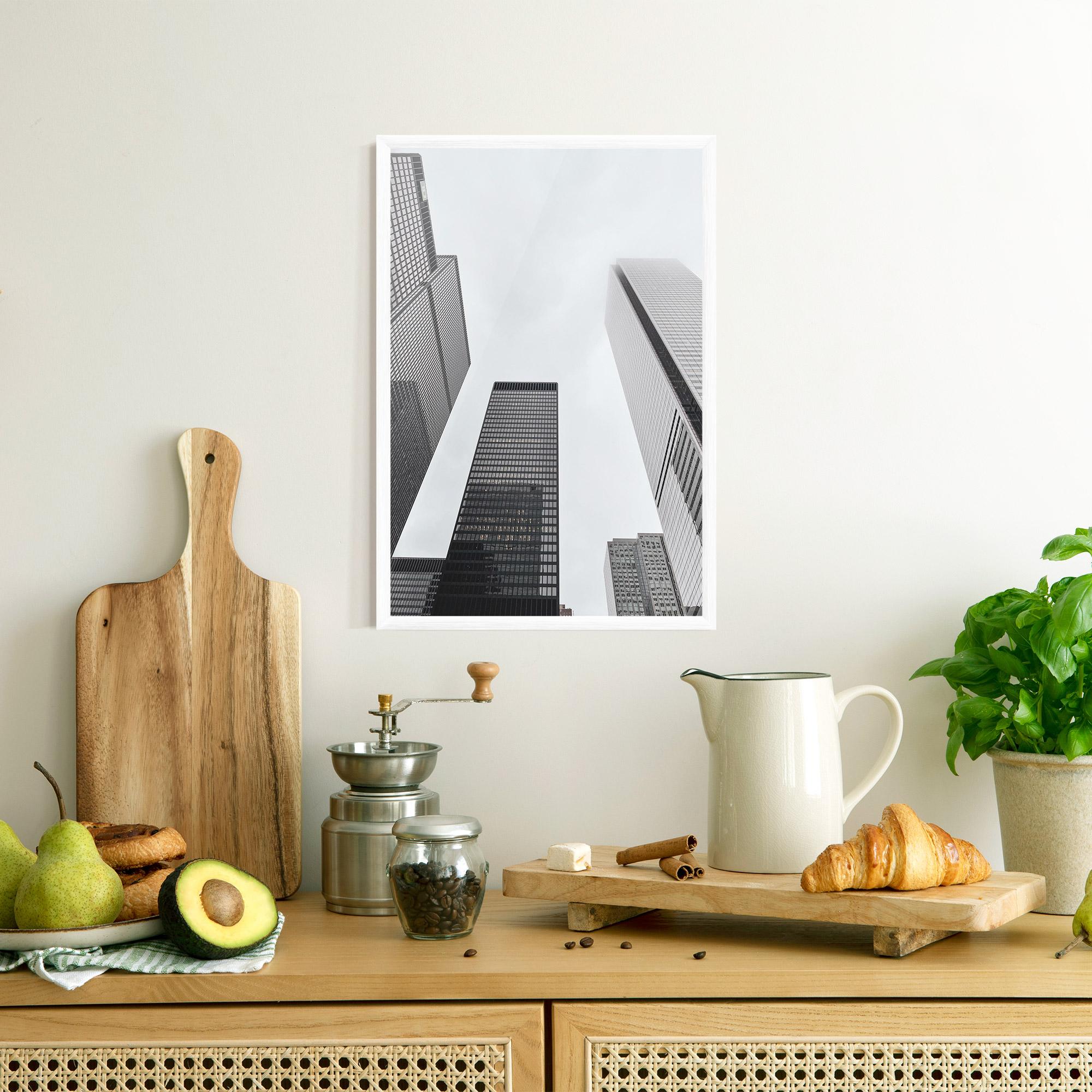 Poster Înrămat Grey High Building mockup 8