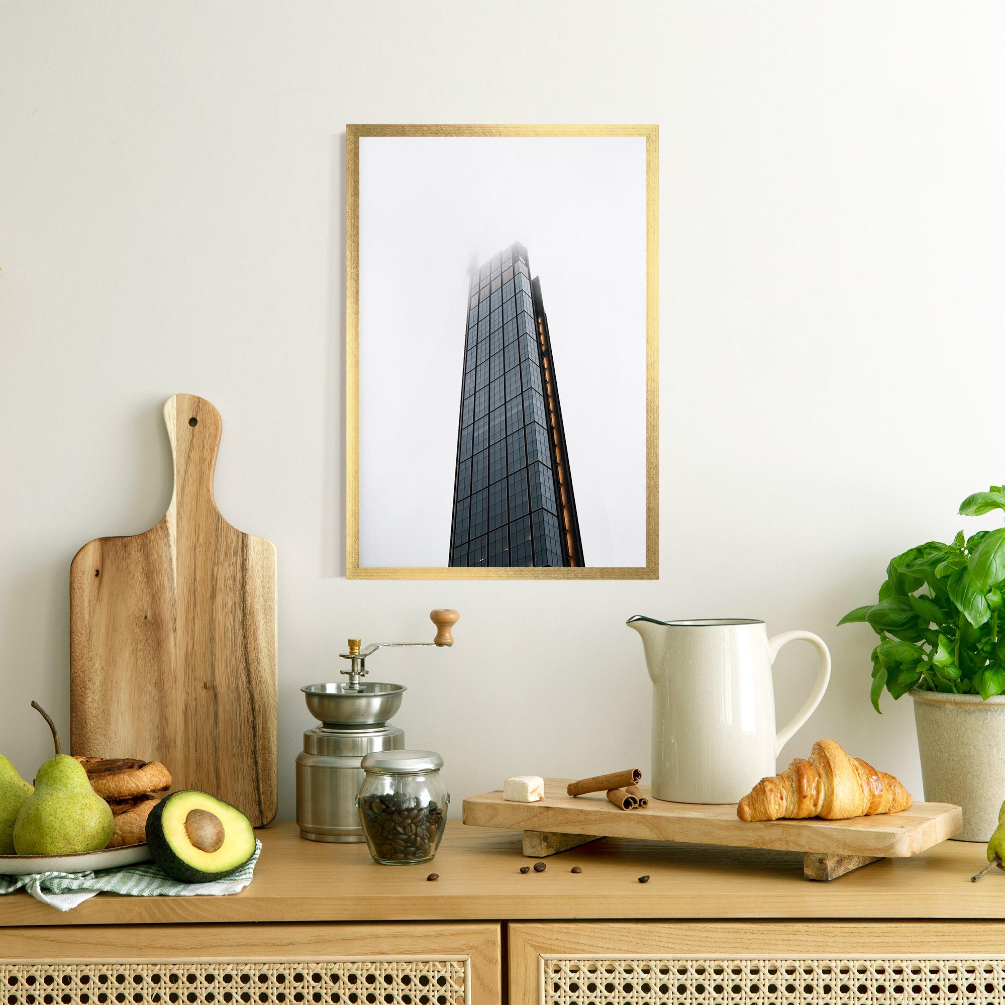 Poster Înrămat Foggy High Building mockup 8
