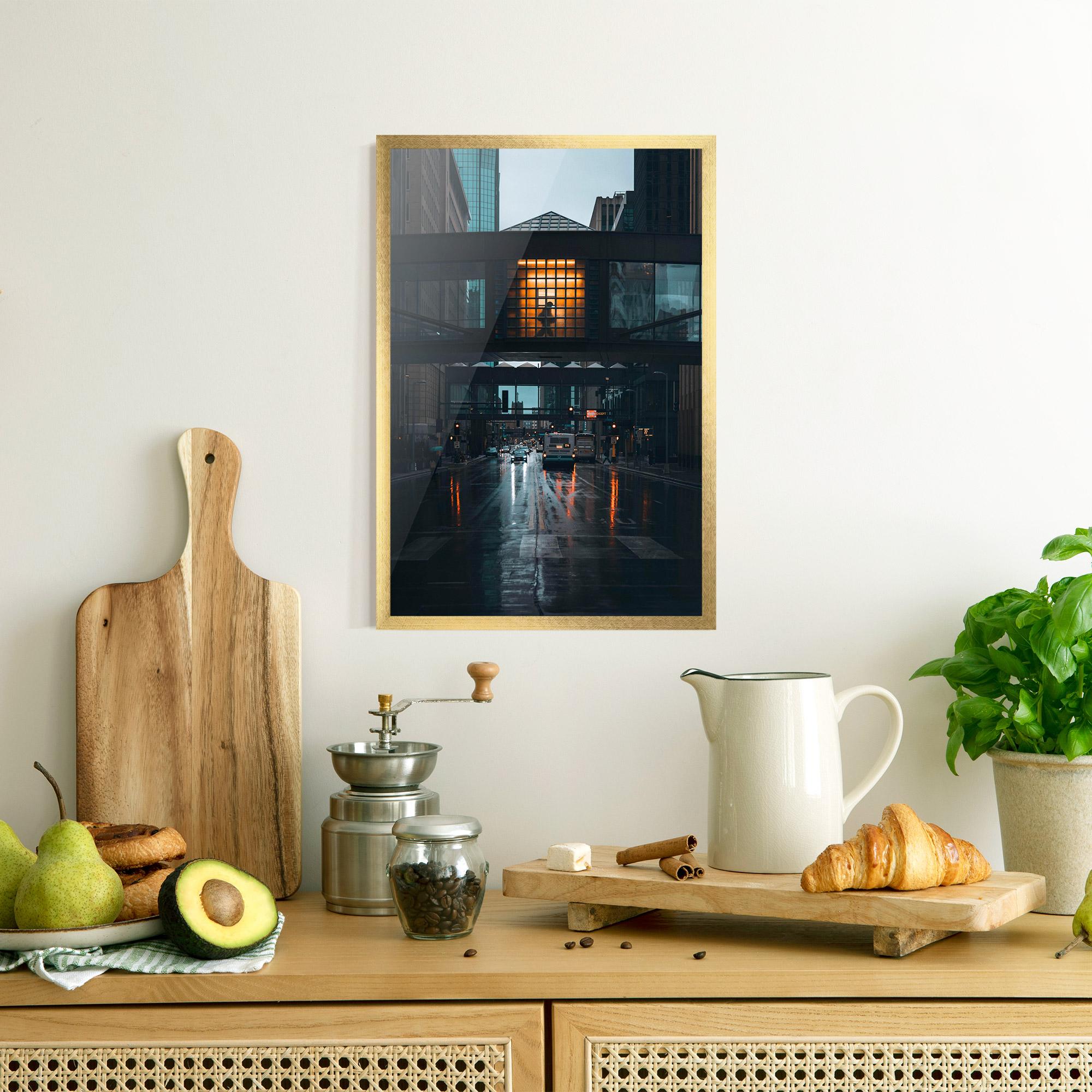 Poster Înrămat Worm Light Building mockup 8