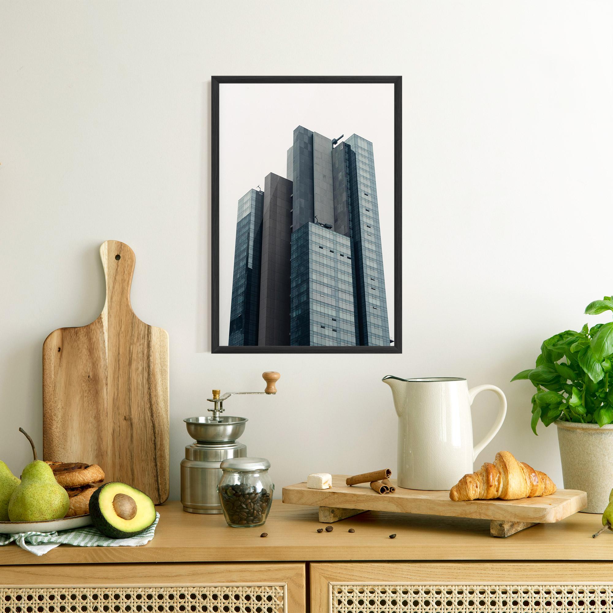 Poster Înrămat Blue High Building mockup 8