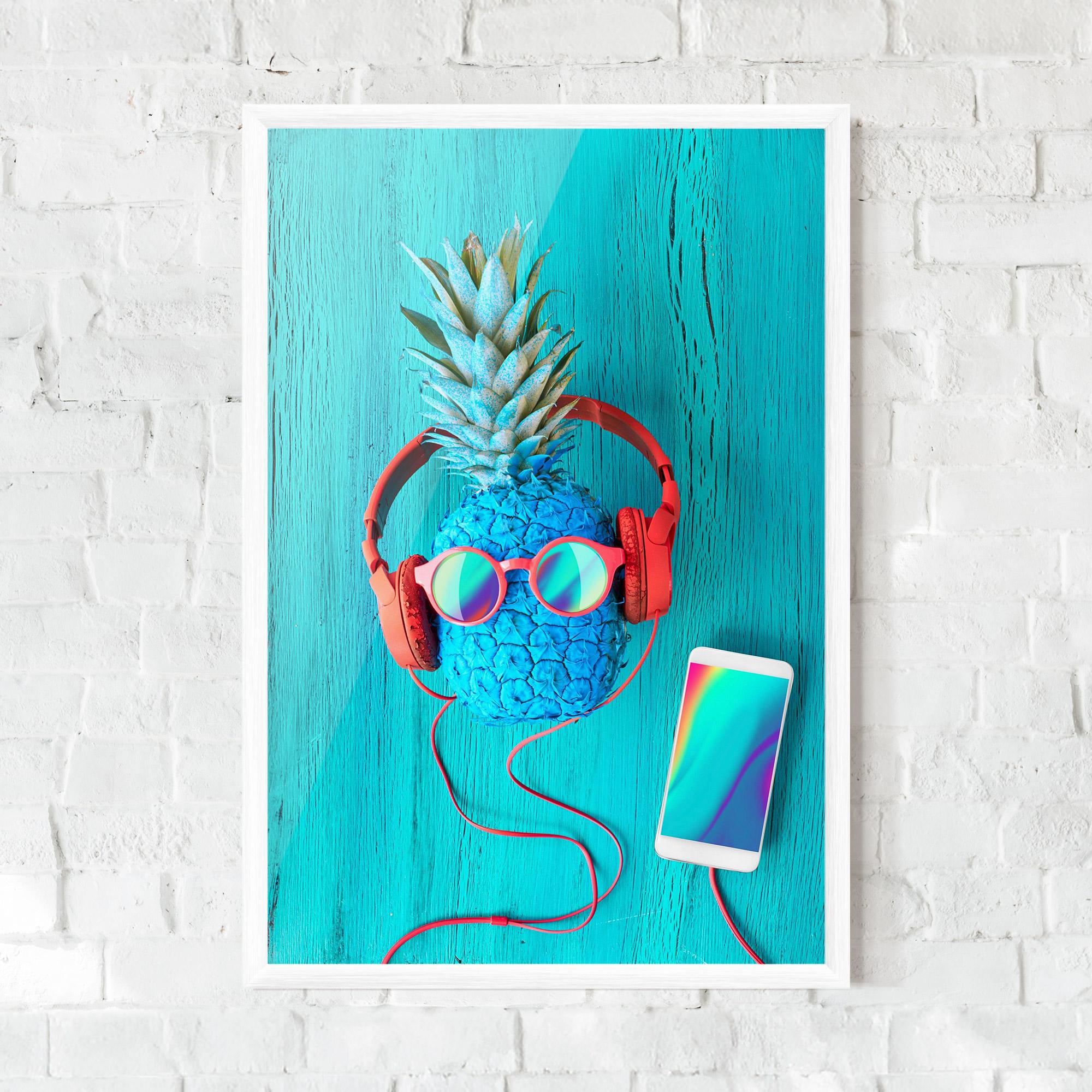 Poster Înrămat Blue Pineapple mockup 0