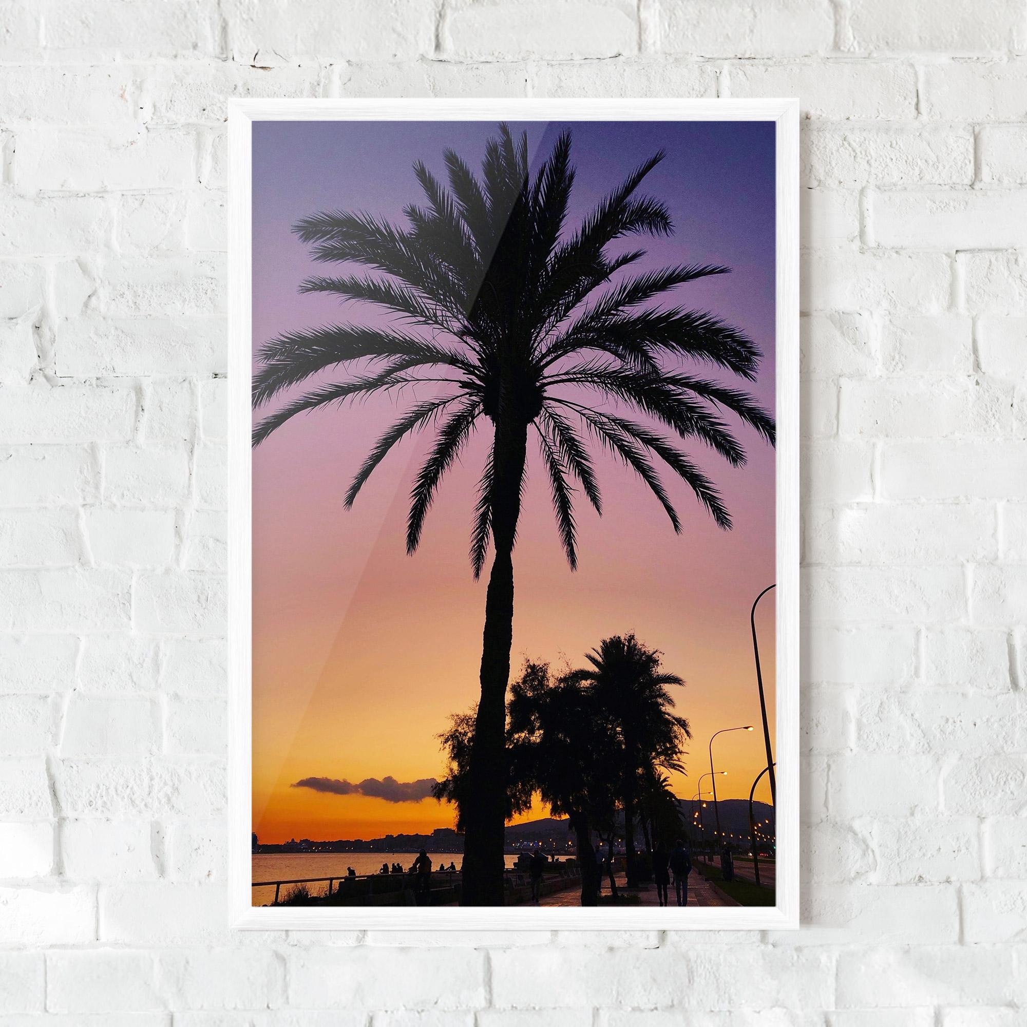 Poster Înrămat Purple Palm mockup 0