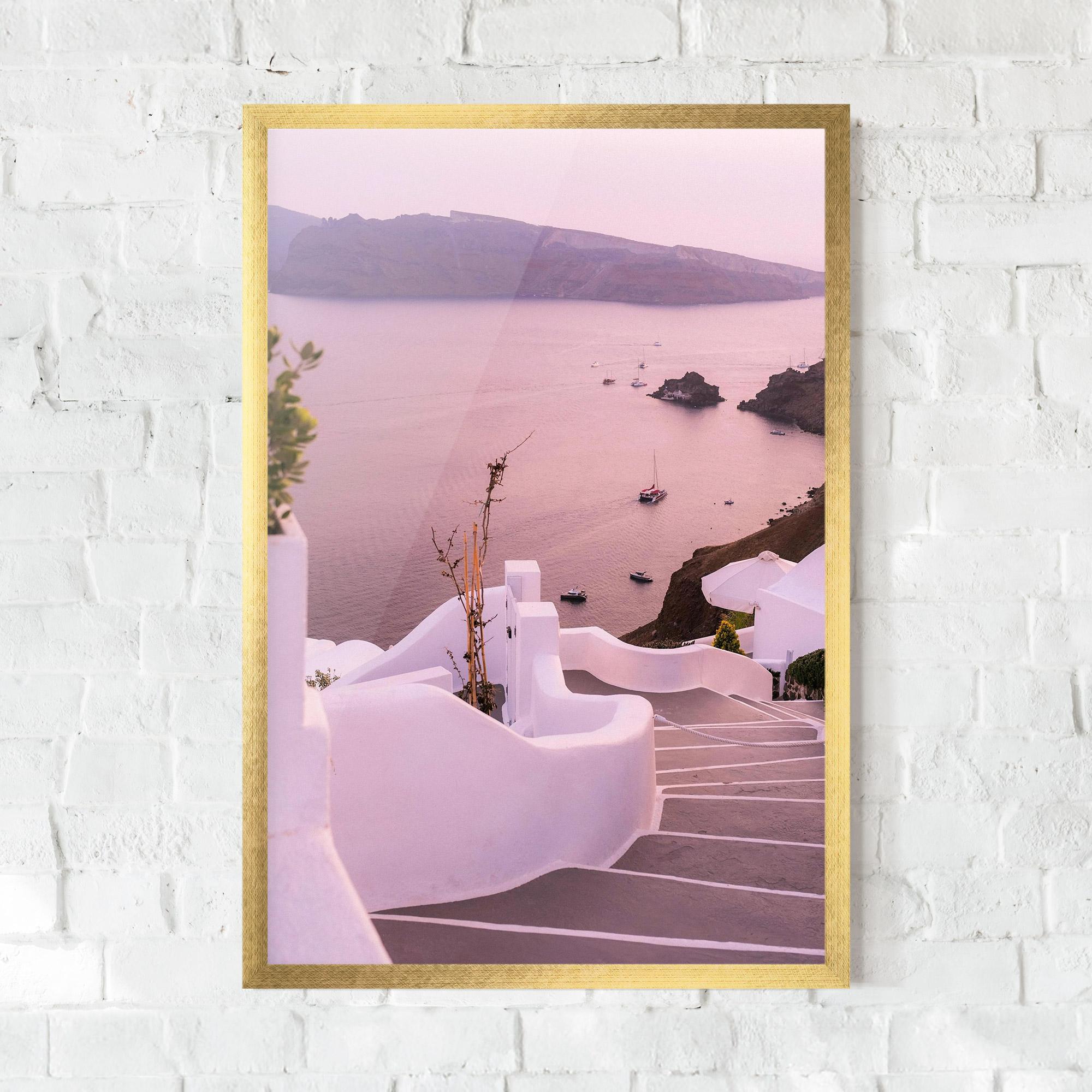 Poster Înrămat Grece Strairs mockup 0