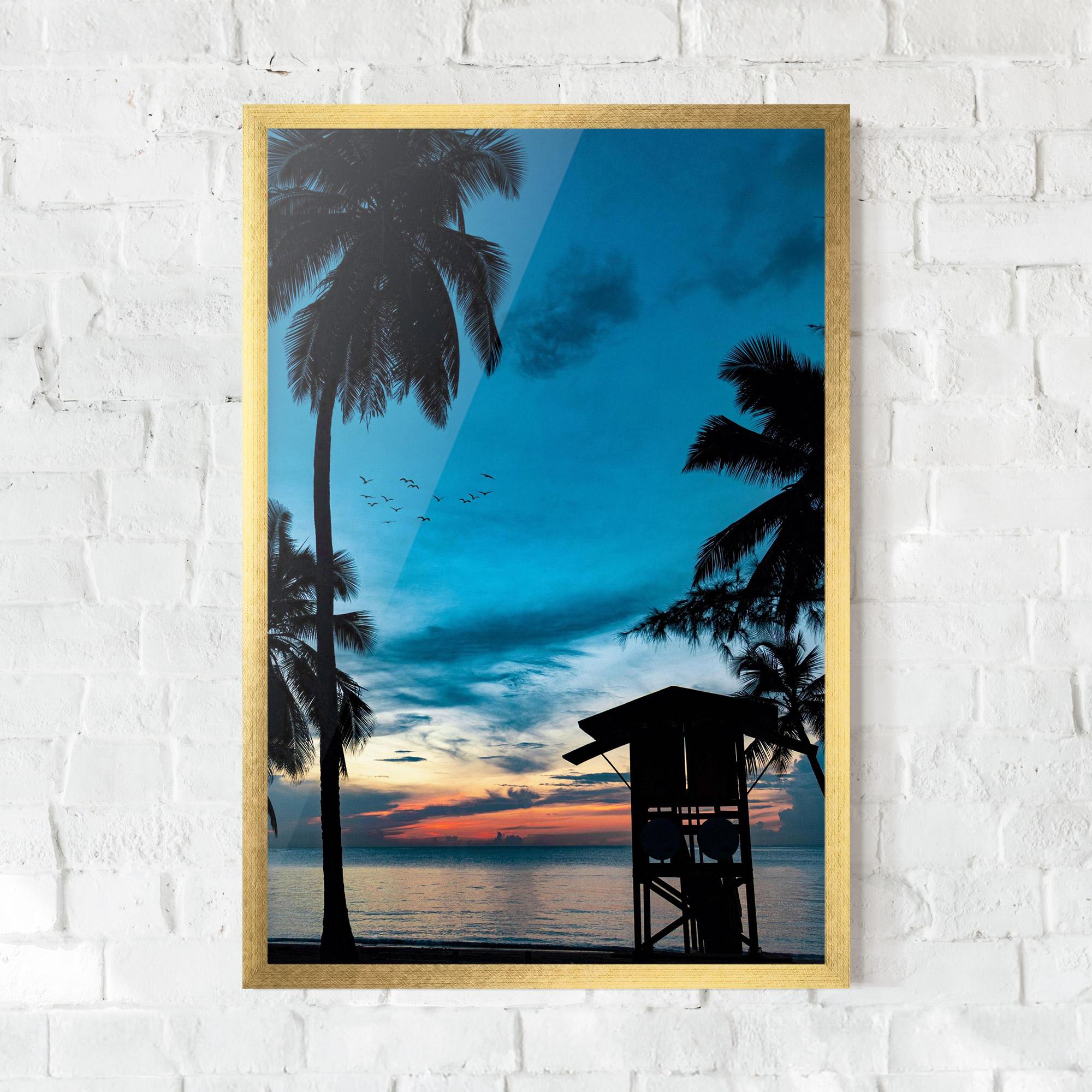 Poster Înrămat Palm Shilouette mockup 0