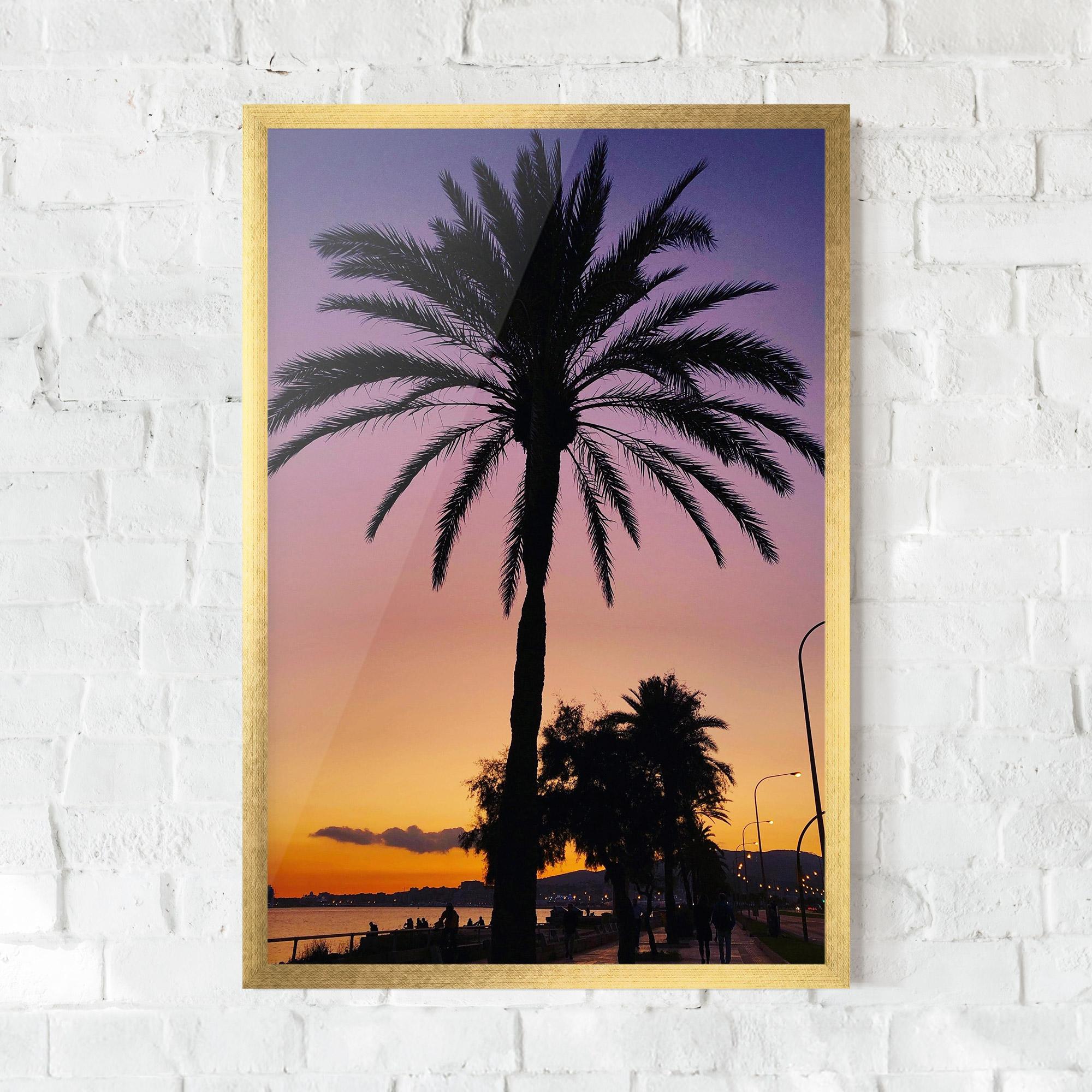 Poster Înrămat Purple Palm mockup 0