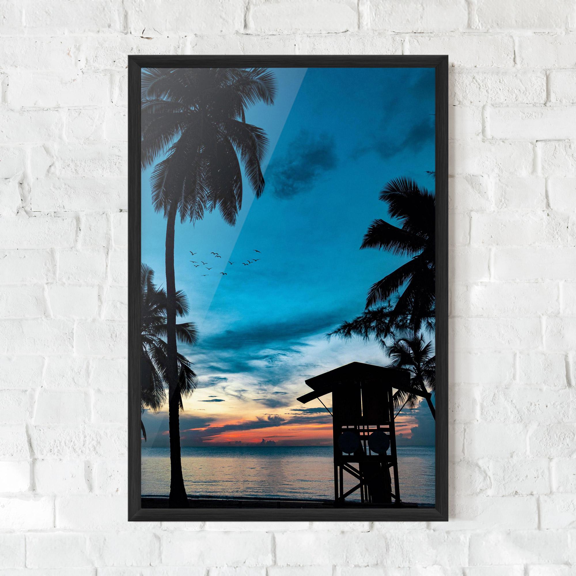 Poster Înrămat Palm Shilouette mockup 0