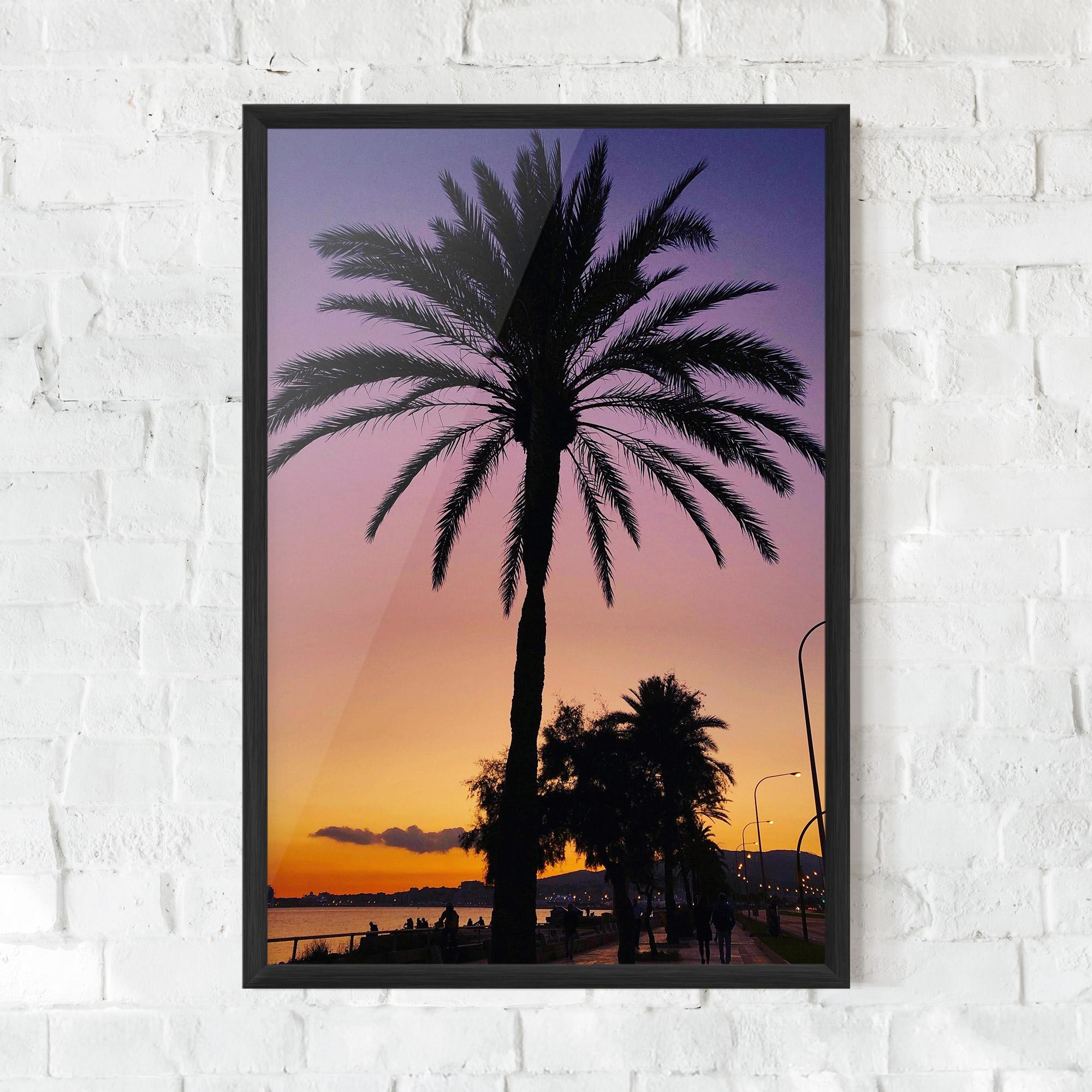 Poster Înrămat Purple Palm mockup 0