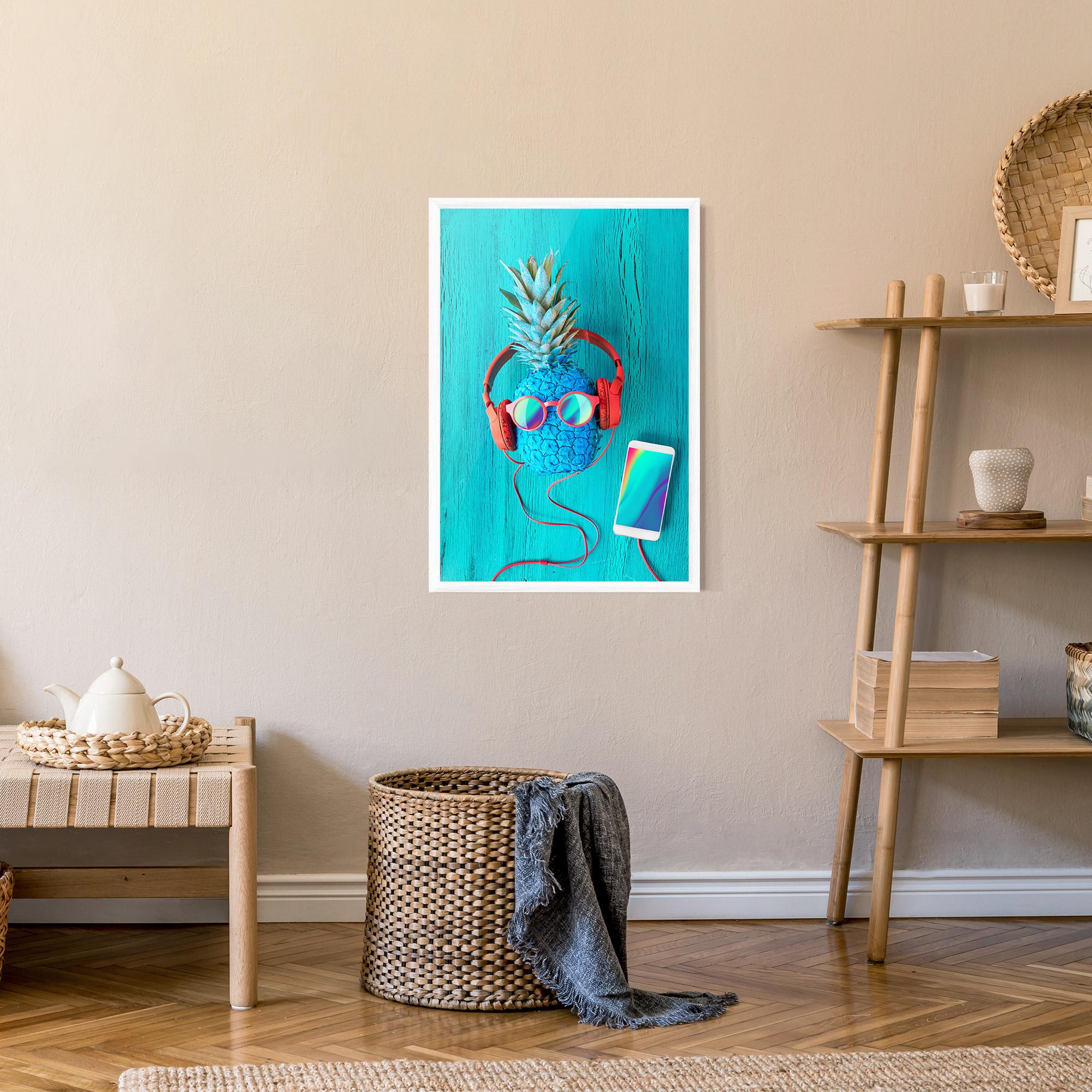 Poster Înrămat Blue Pineapple mockup 9