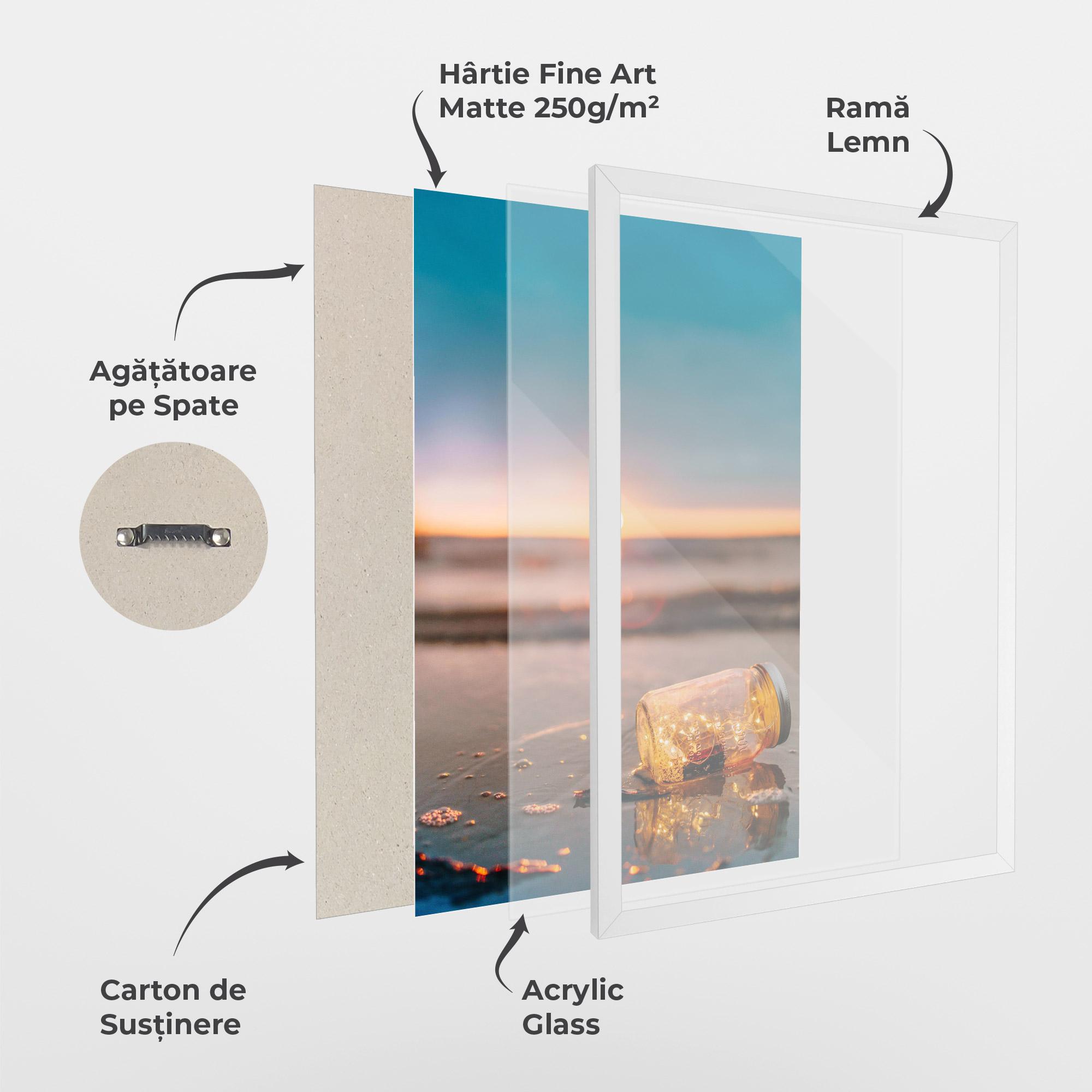 Poster Înrămat Jar With Lights mockup 1