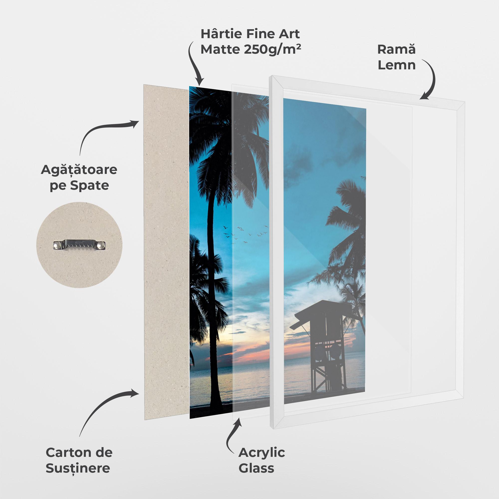 Poster Înrămat Palm Shilouette mockup 1