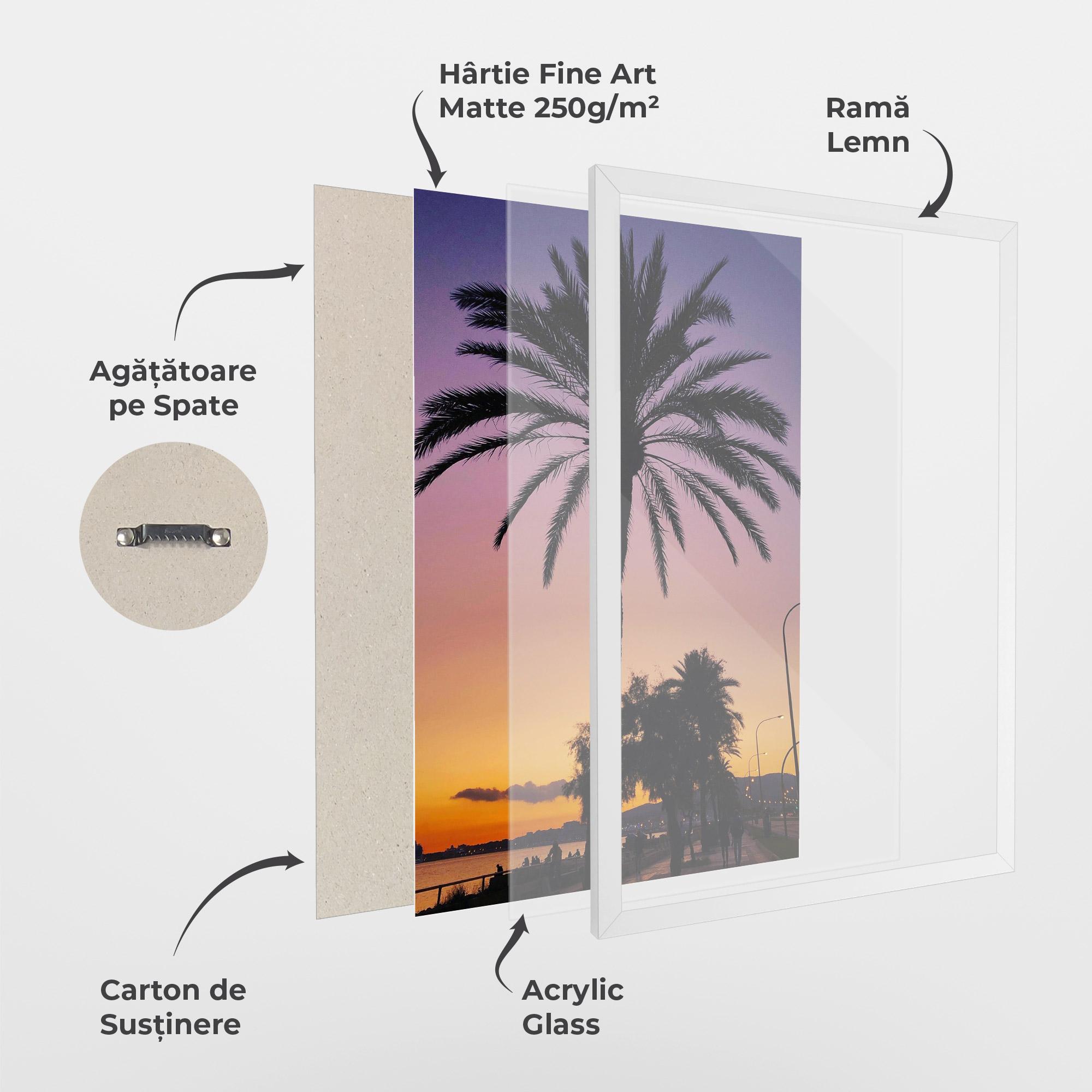 Poster Înrămat Purple Palm mockup 1