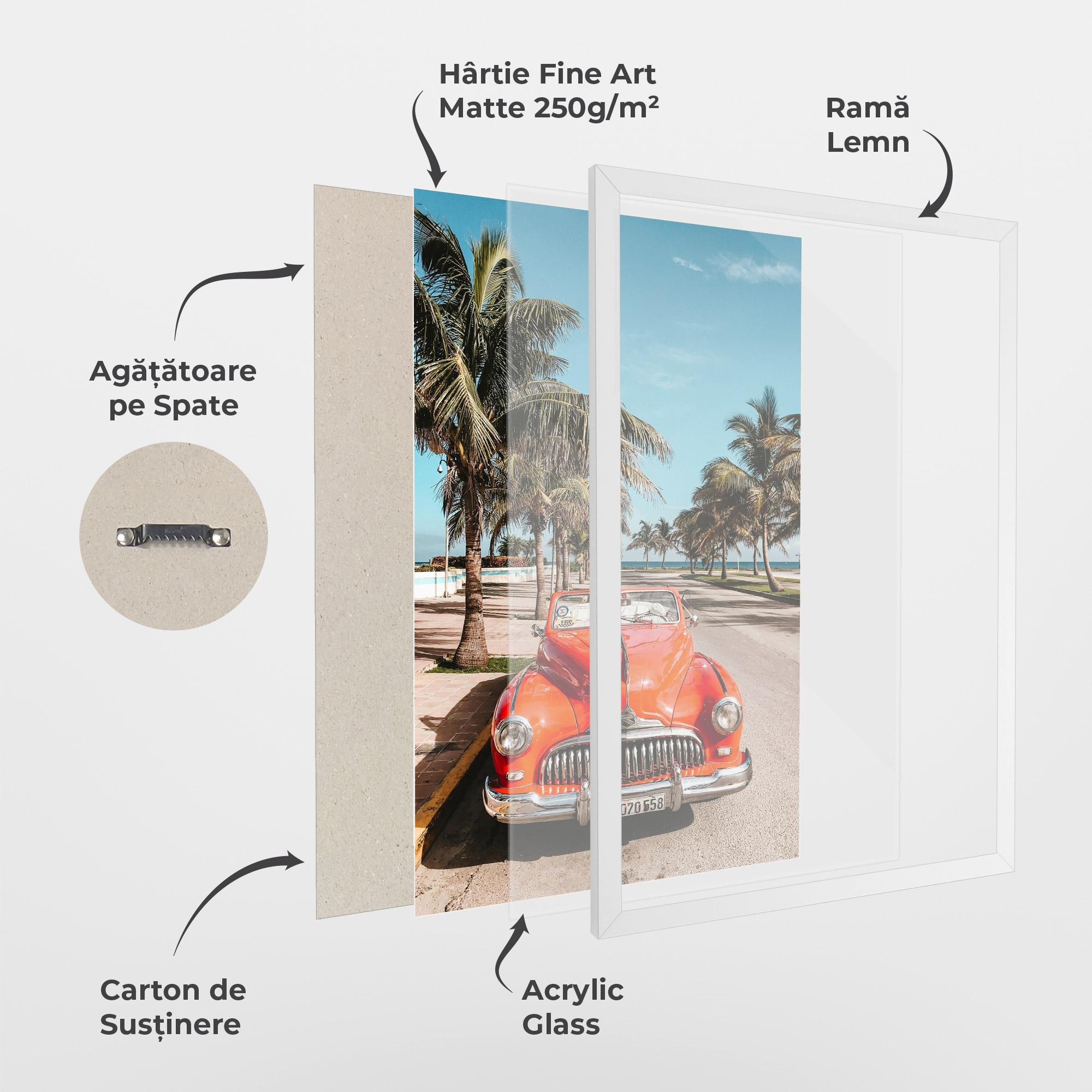 Poster Înrămat Red Summer Car mockup 1