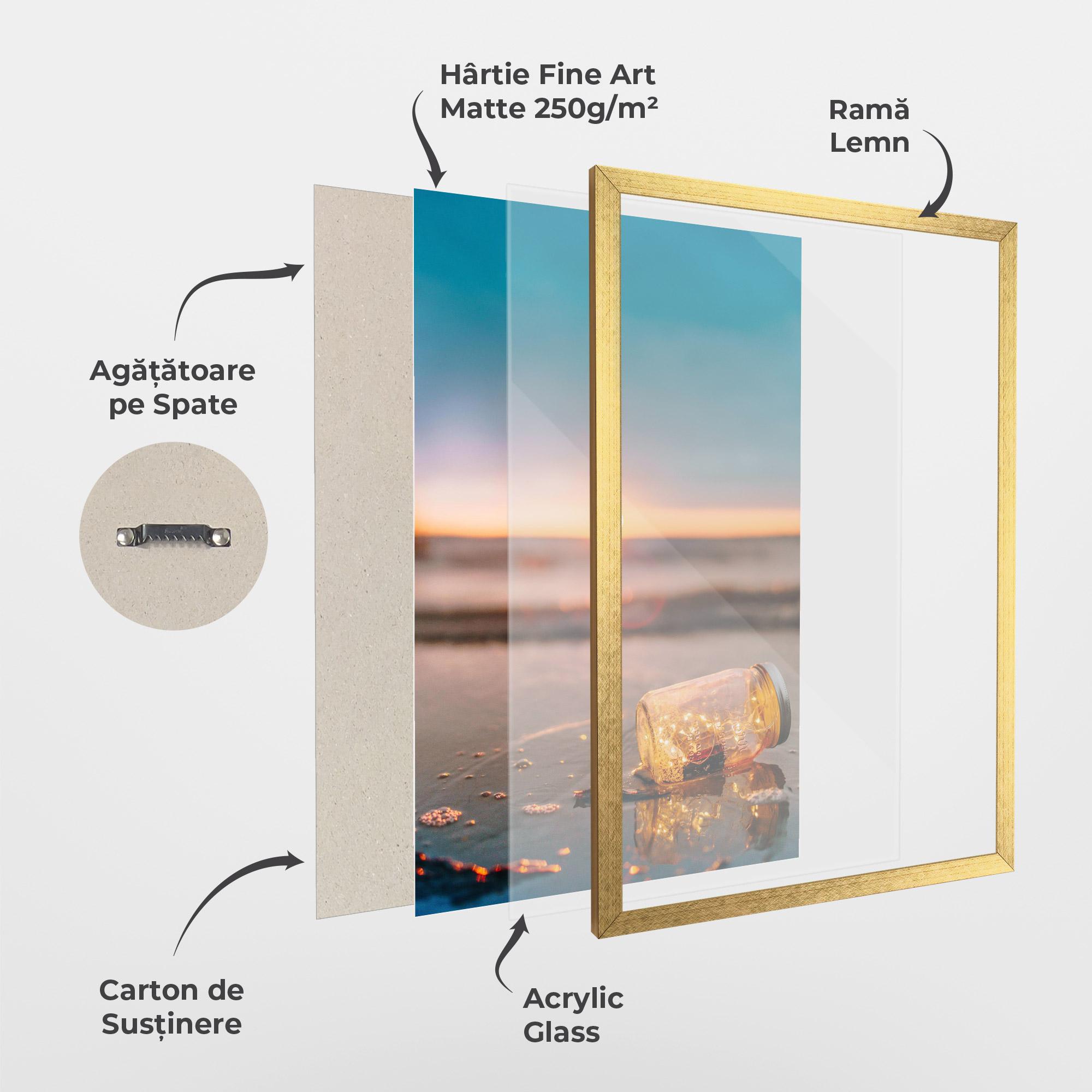 Poster Înrămat Jar With Lights mockup 1