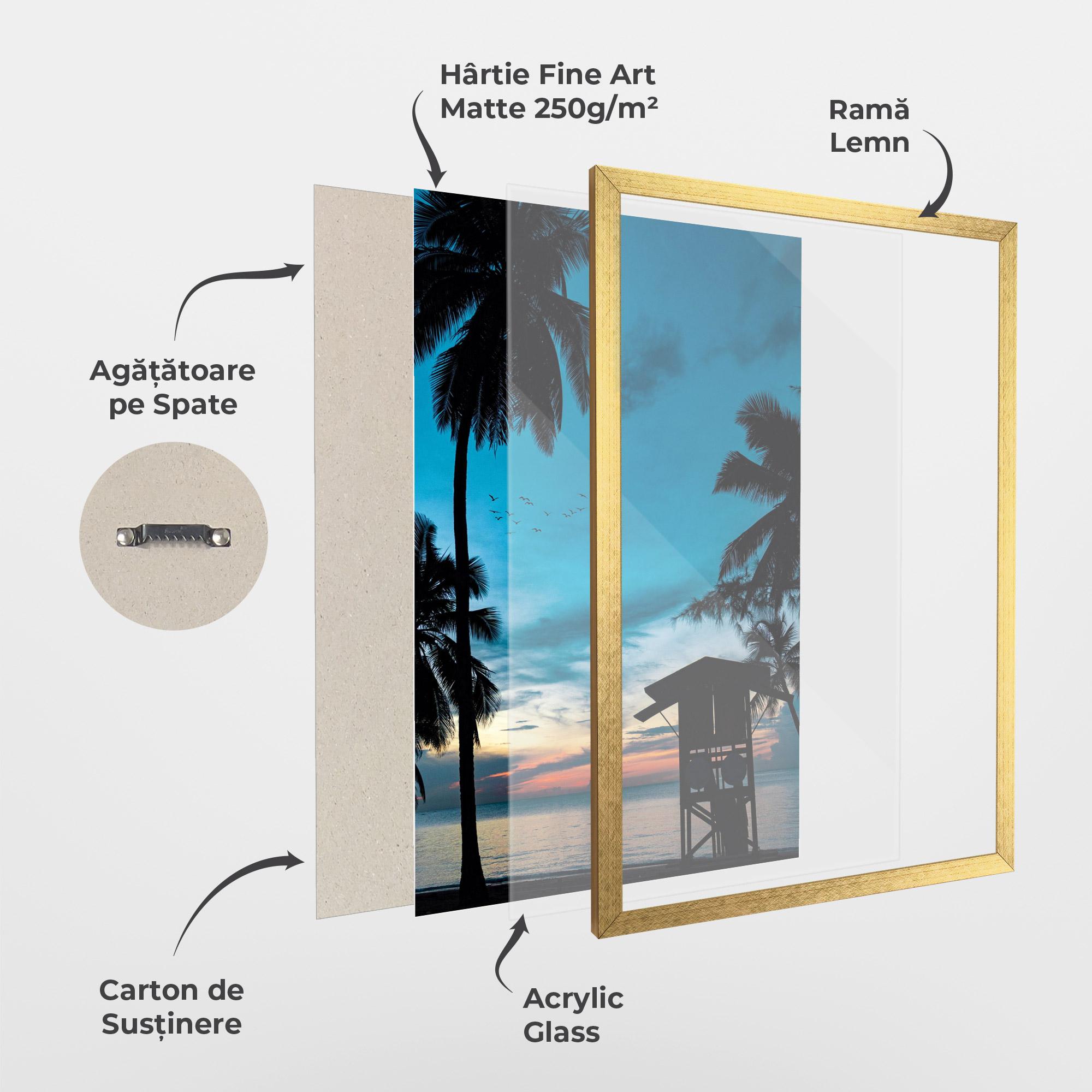 Poster Înrămat Palm Shilouette mockup 1