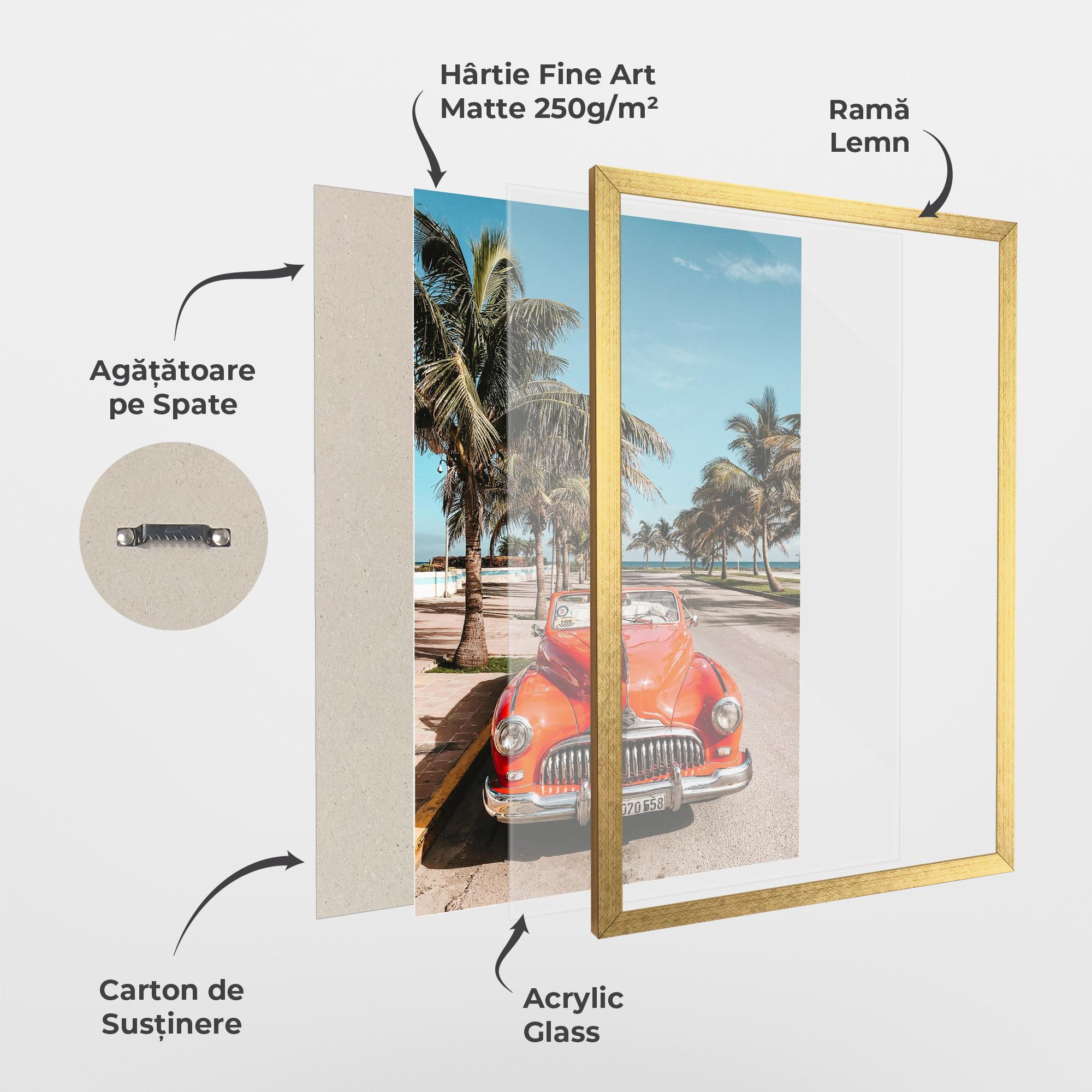 Poster Înrămat Red Summer Car mockup 1