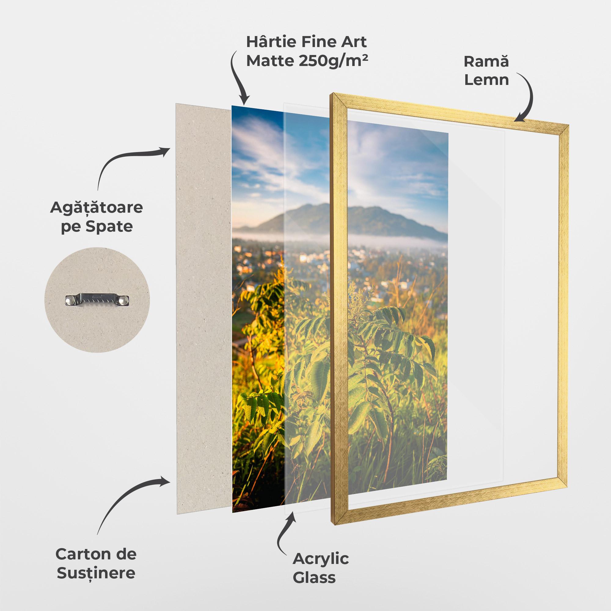 Poster Înrămat Summer Leaves mockup 1