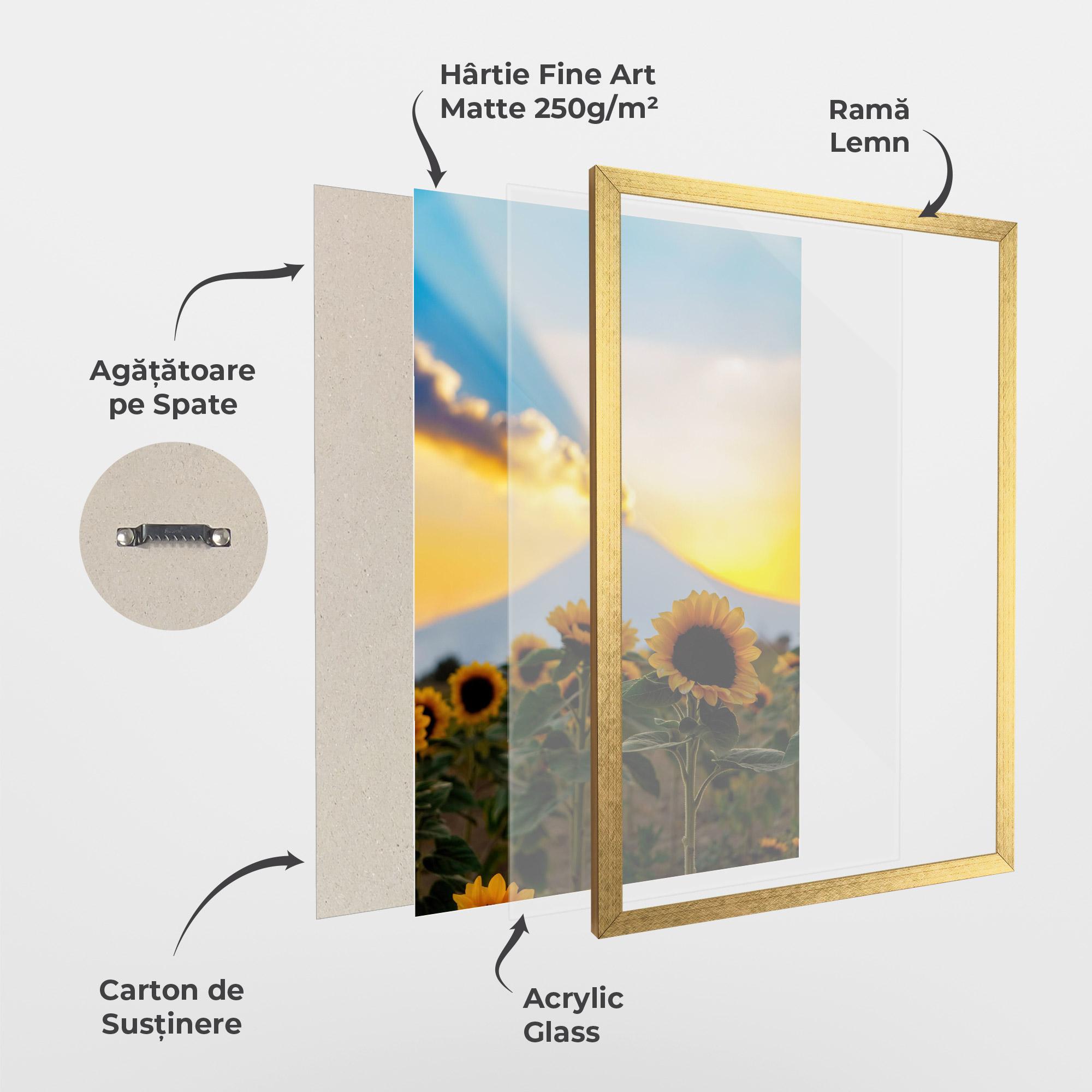 Poster Înrămat Sunflower Sunset mockup 1