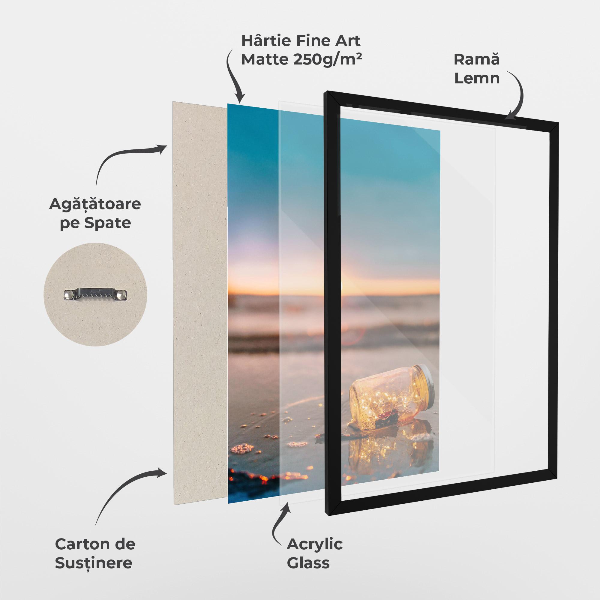 Poster Înrămat Jar With Lights mockup 1