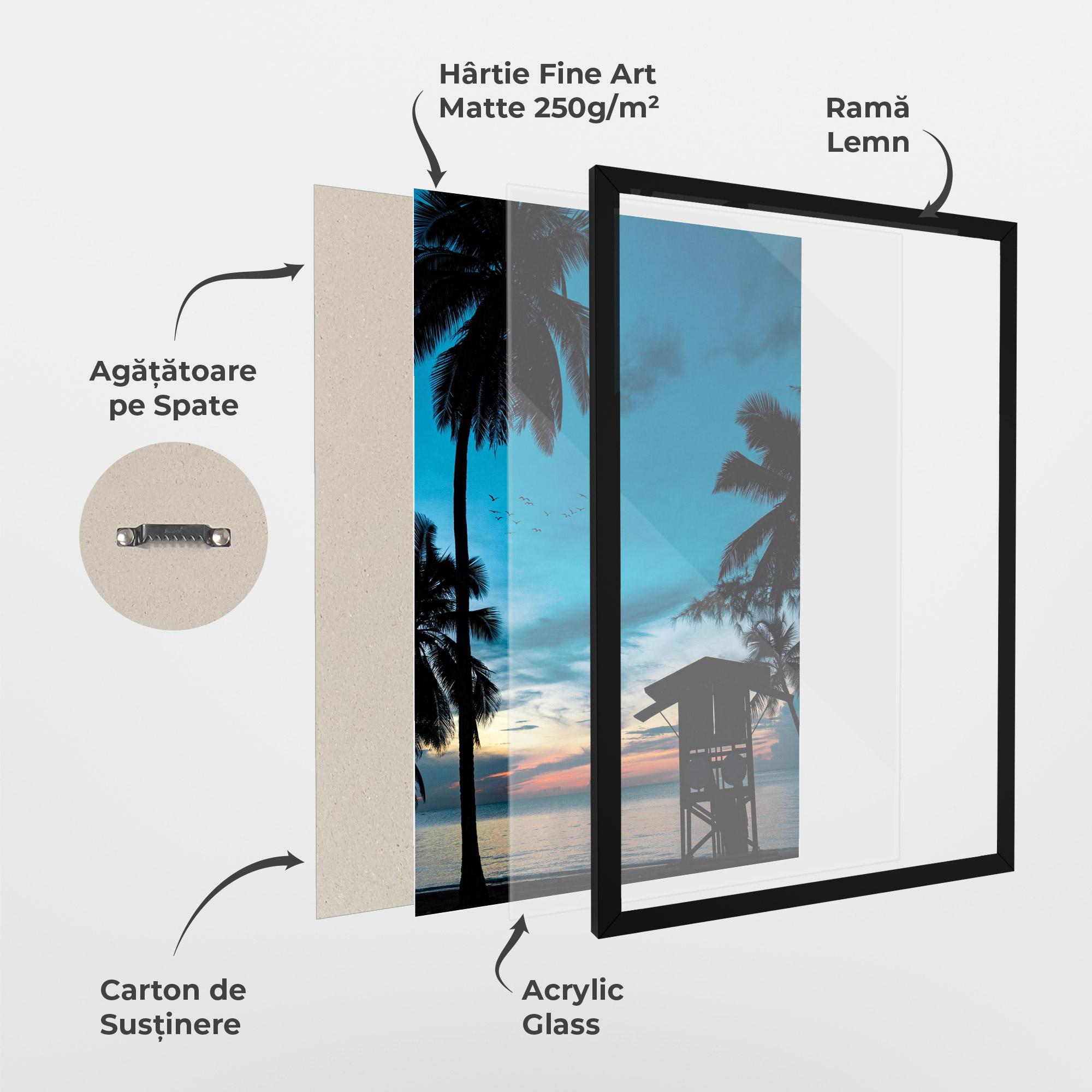 Poster Înrămat Palm Shilouette mockup 1