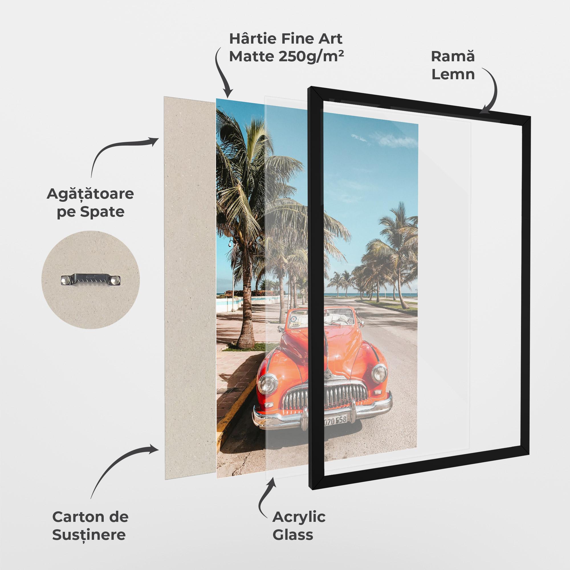 Poster Înrămat Red Summer Car mockup 1