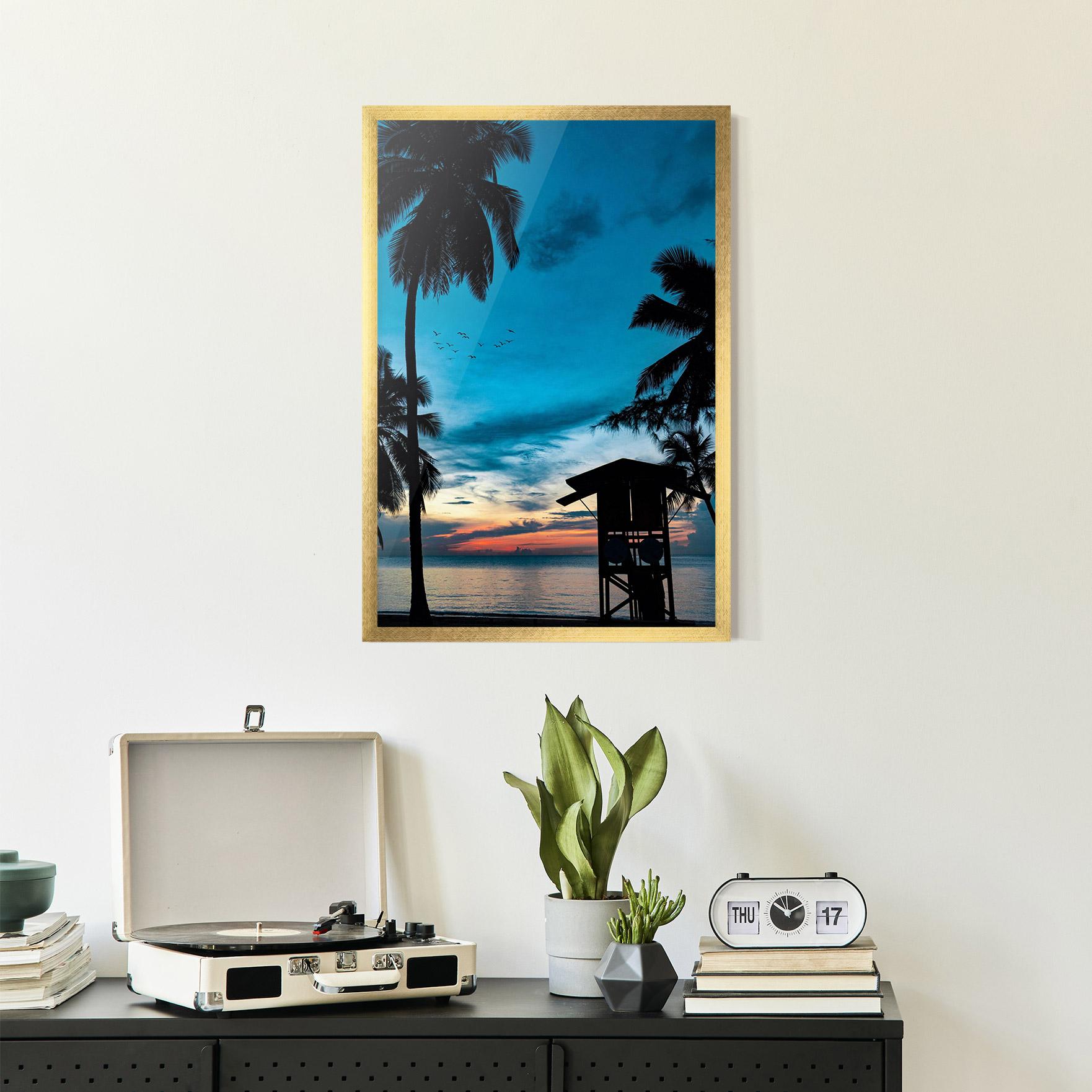 Poster Înrămat Palm Shilouette mockup 2